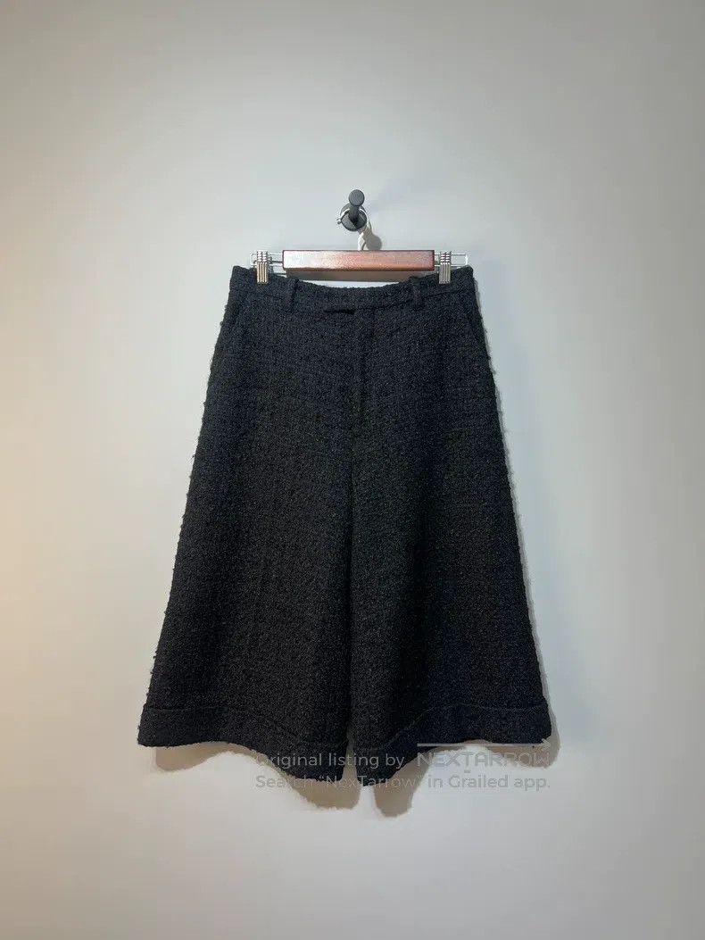 Gucci Gucci Black tweed wide-leg trousers Size 27" / US 4 / IT 40 - 1 Thumbnail