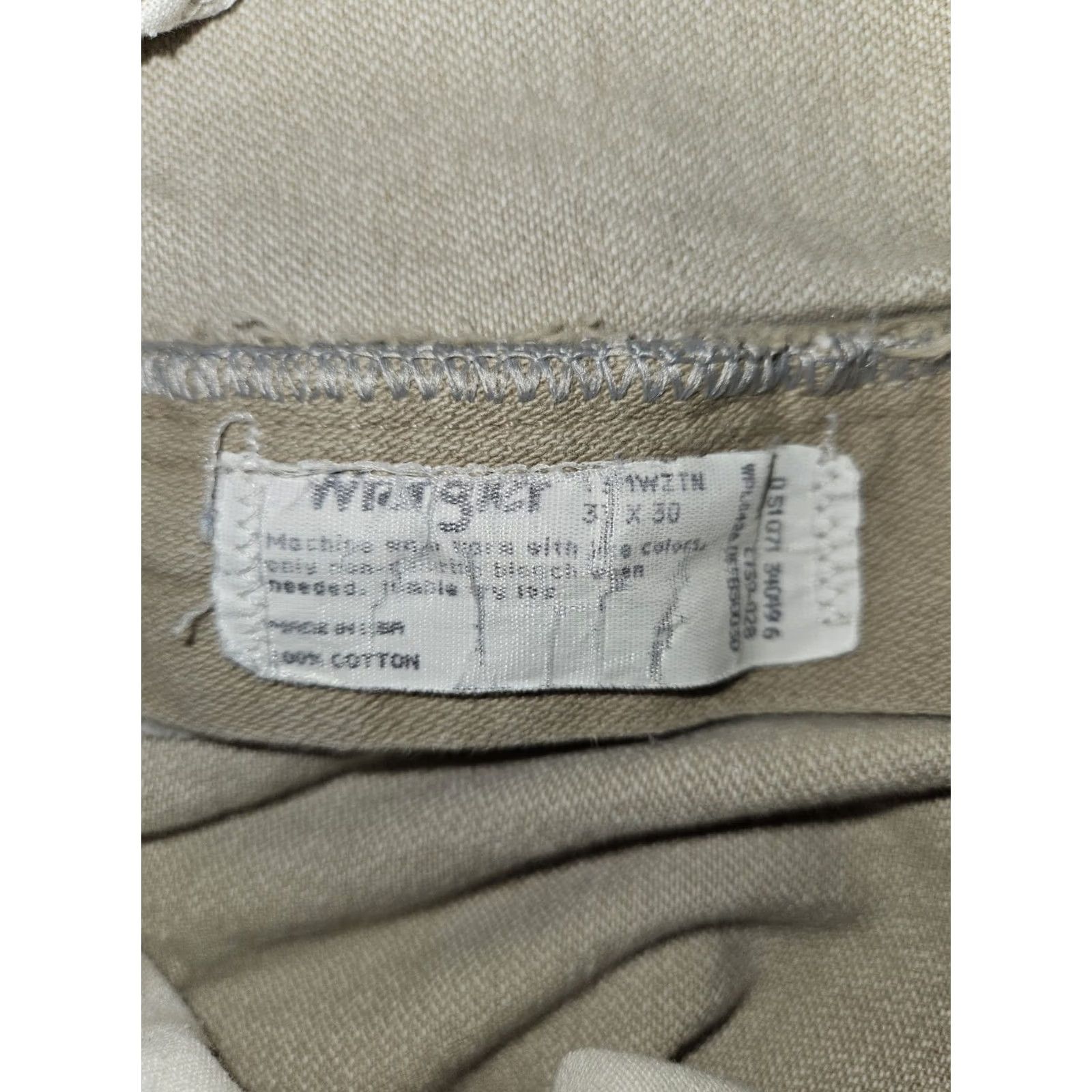 Wrangler VINTAGE Wrangler Jeans Men 33x30 Beige Mid Rise USA Western Cowboy Straight Denim 90s Mens Jeans Size US 33 - 2 Thumbnail