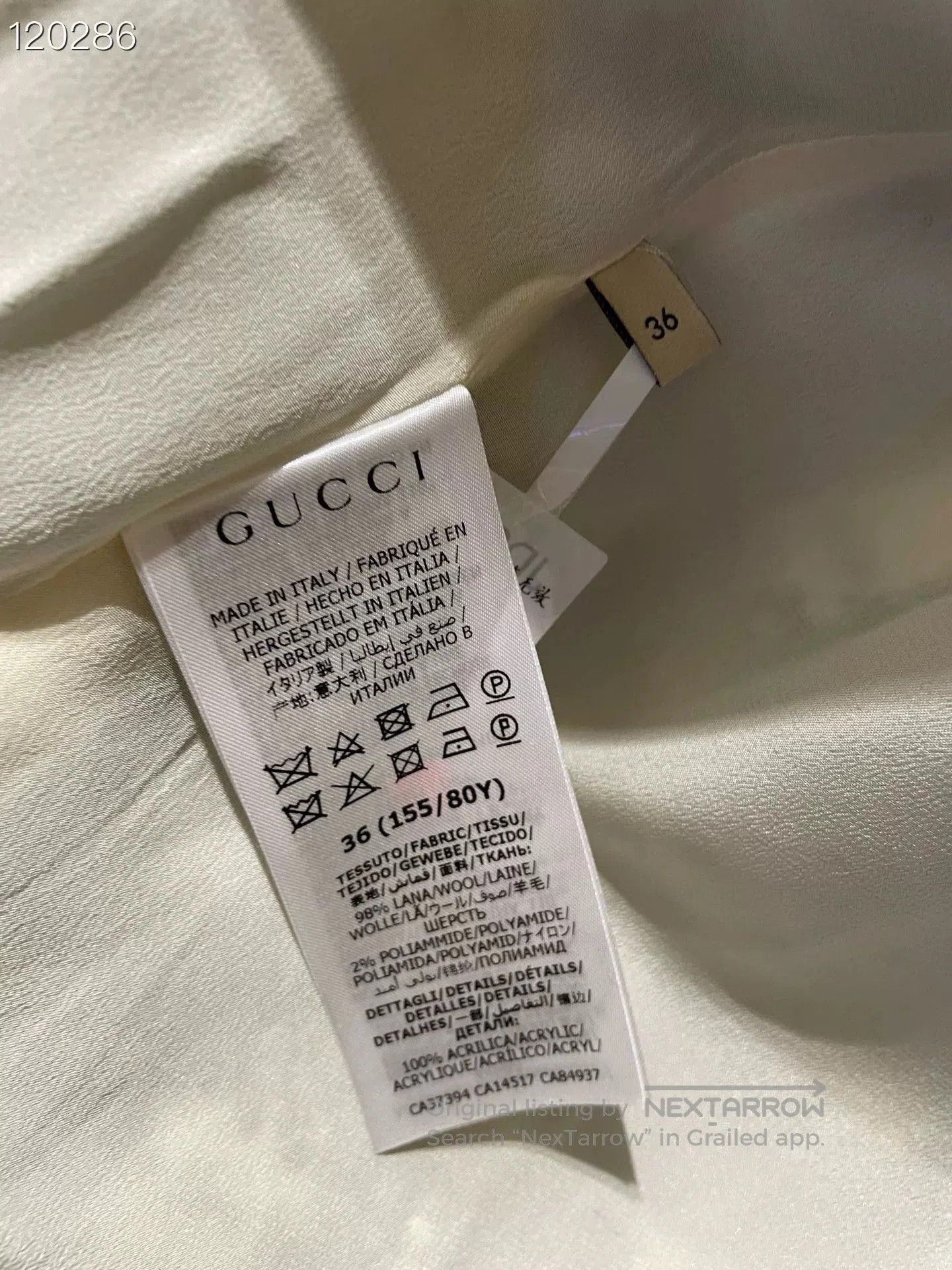 Gucci Gucci Women's Black White Plaid Tweed Jacket. Size XS / US 0-2 / IT 36-38 - 4 Thumbnail