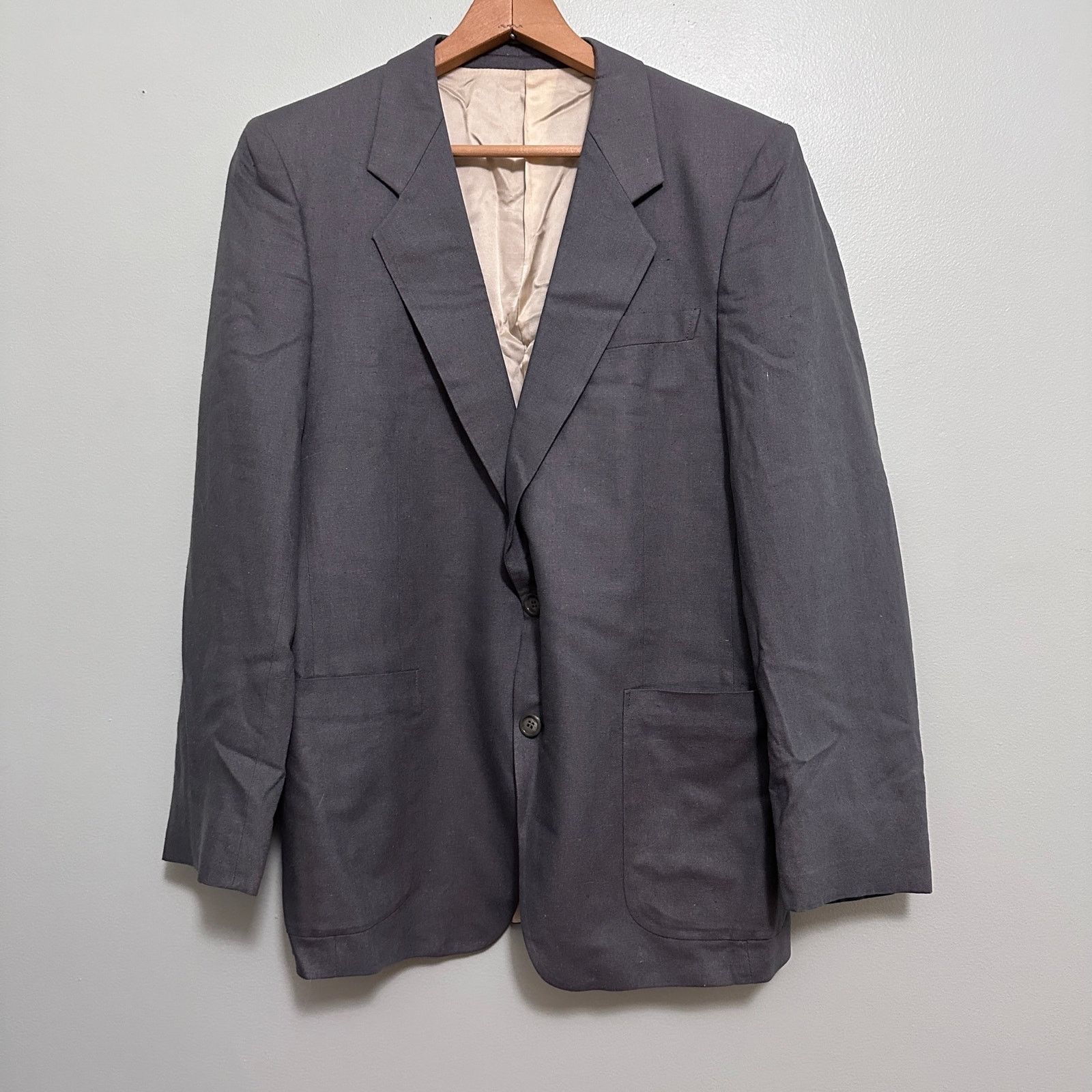Yves Saint Laurent Vintage YSL steel gray sport coat blazer size 40R Size 40R - 2 Thumbnail