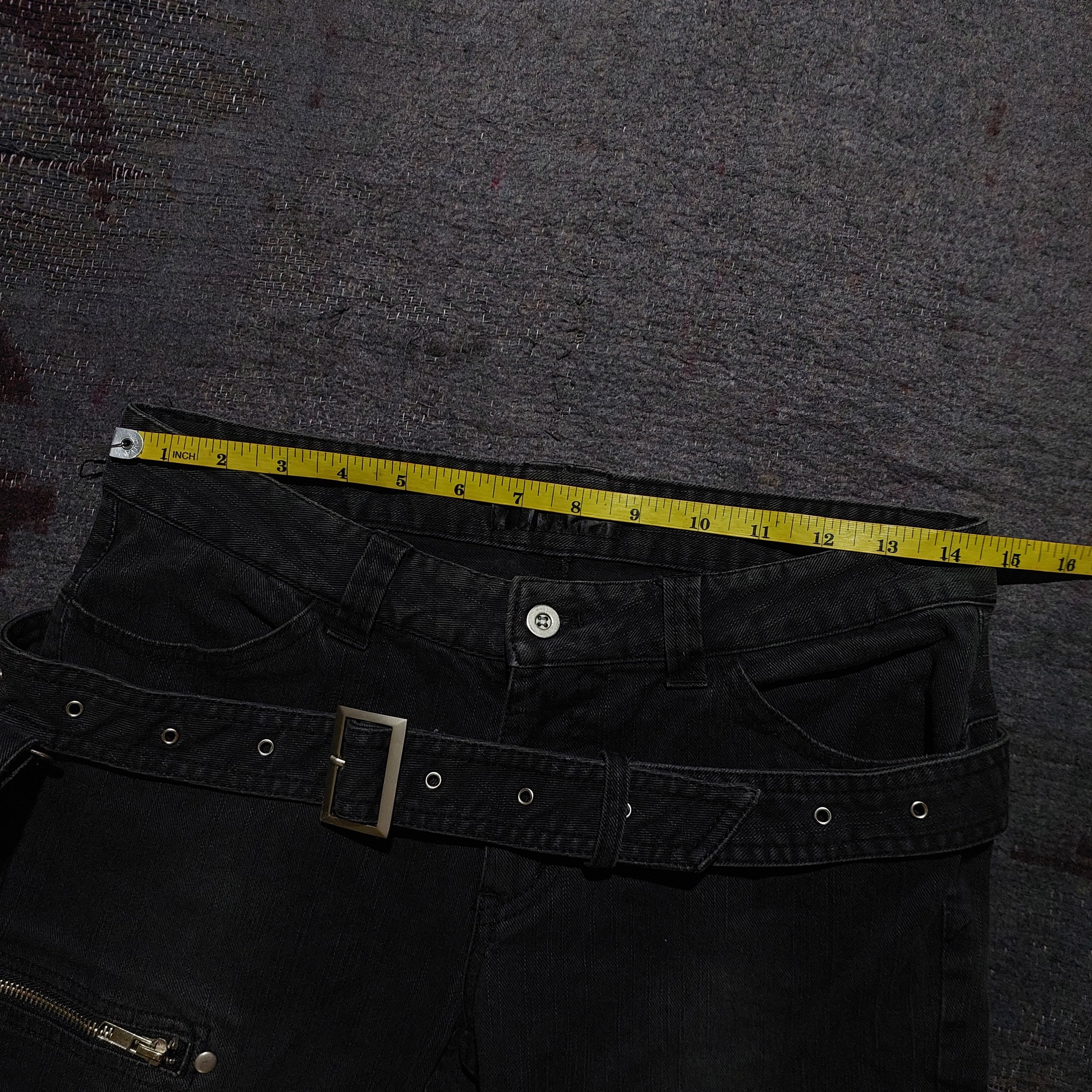 Tornado Mart Y2k black japanese bondage cargo short belt pouch Size US 29 - 14 Thumbnail
