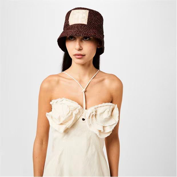 Jacquemus o1g2r1mq1024 Size: 56 CM / Hat in Burgundy Size ONE SIZE - 4 Thumbnail