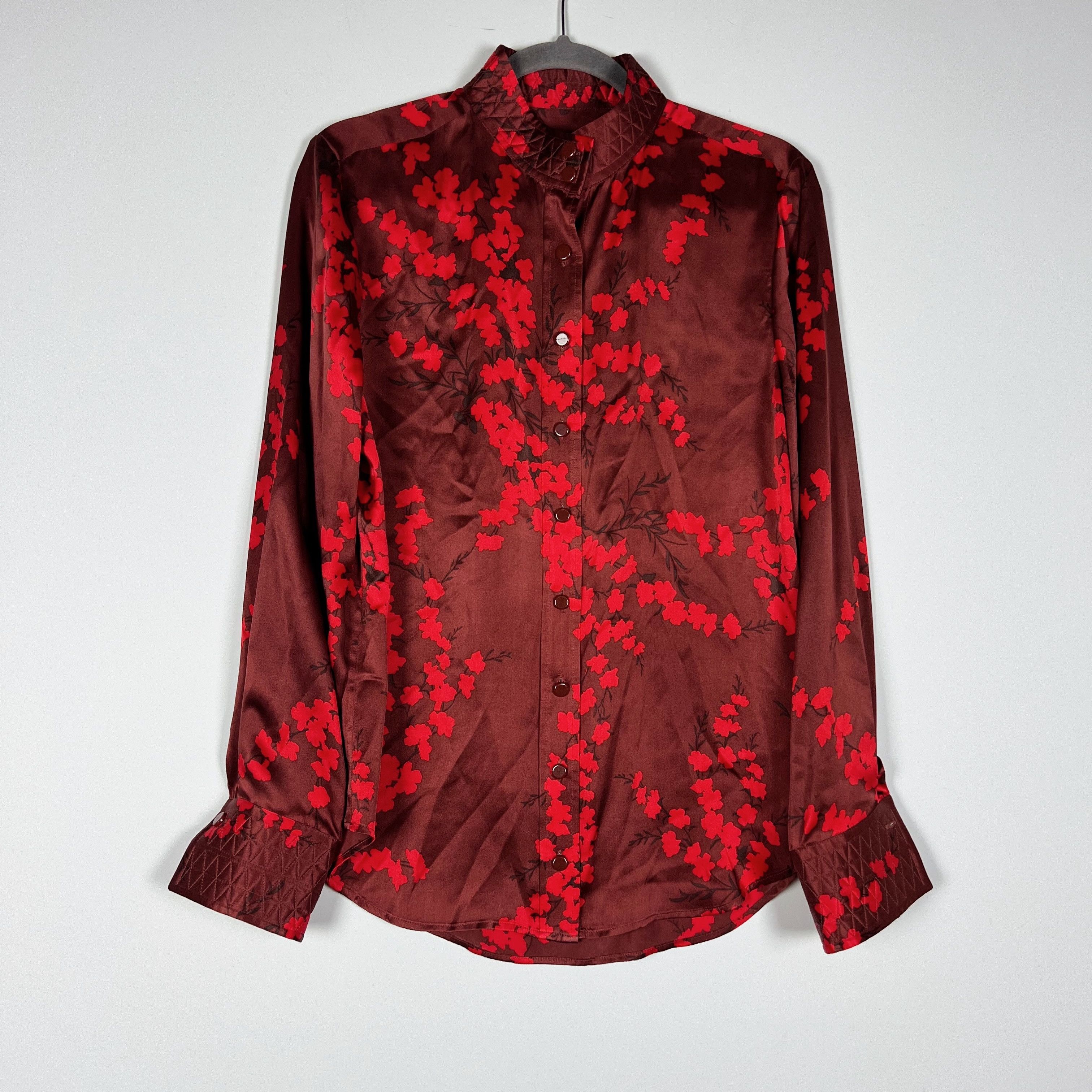 Equipment Equipment Maisa Floral Button Down Silk Satin Size L / US 10 / IT 46 - 1 Thumbnail