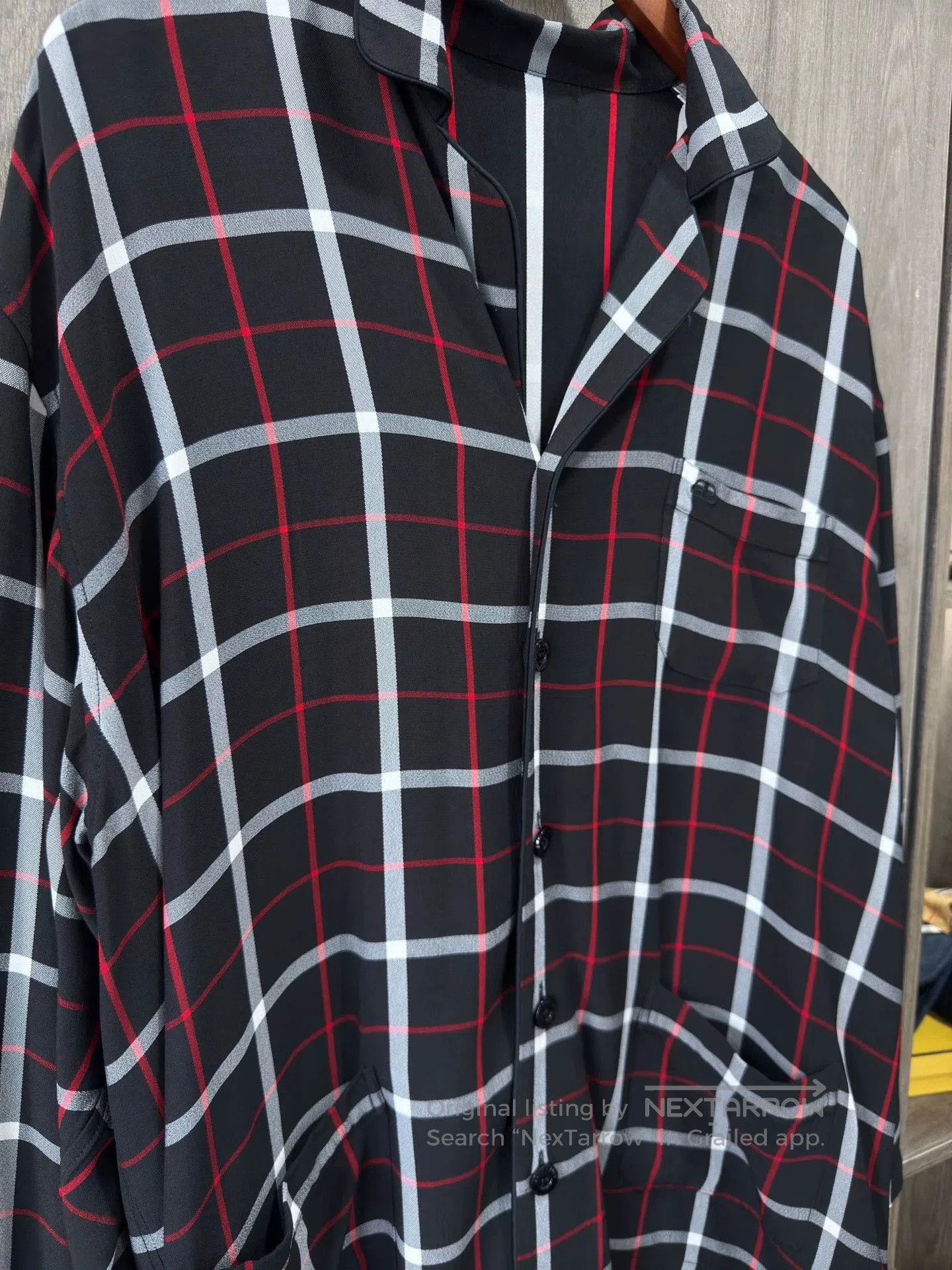 Balenciaga Balenciaga BB Embroidered Check Long Sleeve Shirt. Size US S / EU 44-46 / 1 - 6 Thumbnail