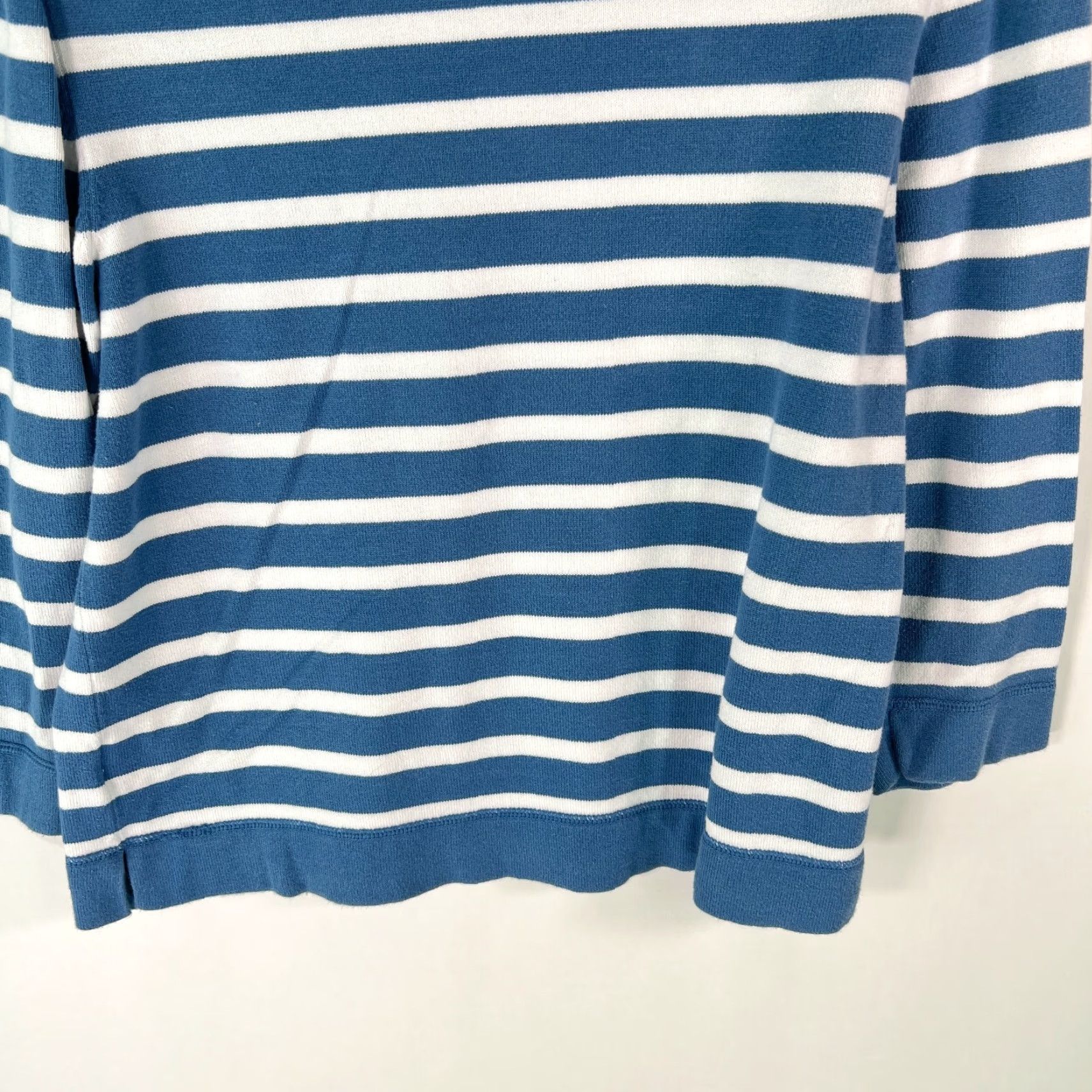 Eddie Bauer Eddie Bauer Womens Sweater Size Medium Crew Neck Striped Blue 100% Cotton Knit Pullover Casual 3/4 Sleeve Size M / US 6-8 / IT 42-44 - 4 Thumbnail