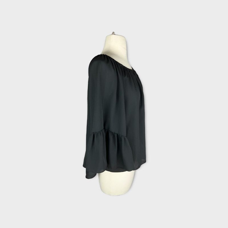 Vintage My Michelle | Vintage Y2K Black peasant top | Small Size S / US 4 / IT 40 - 8 Thumbnail