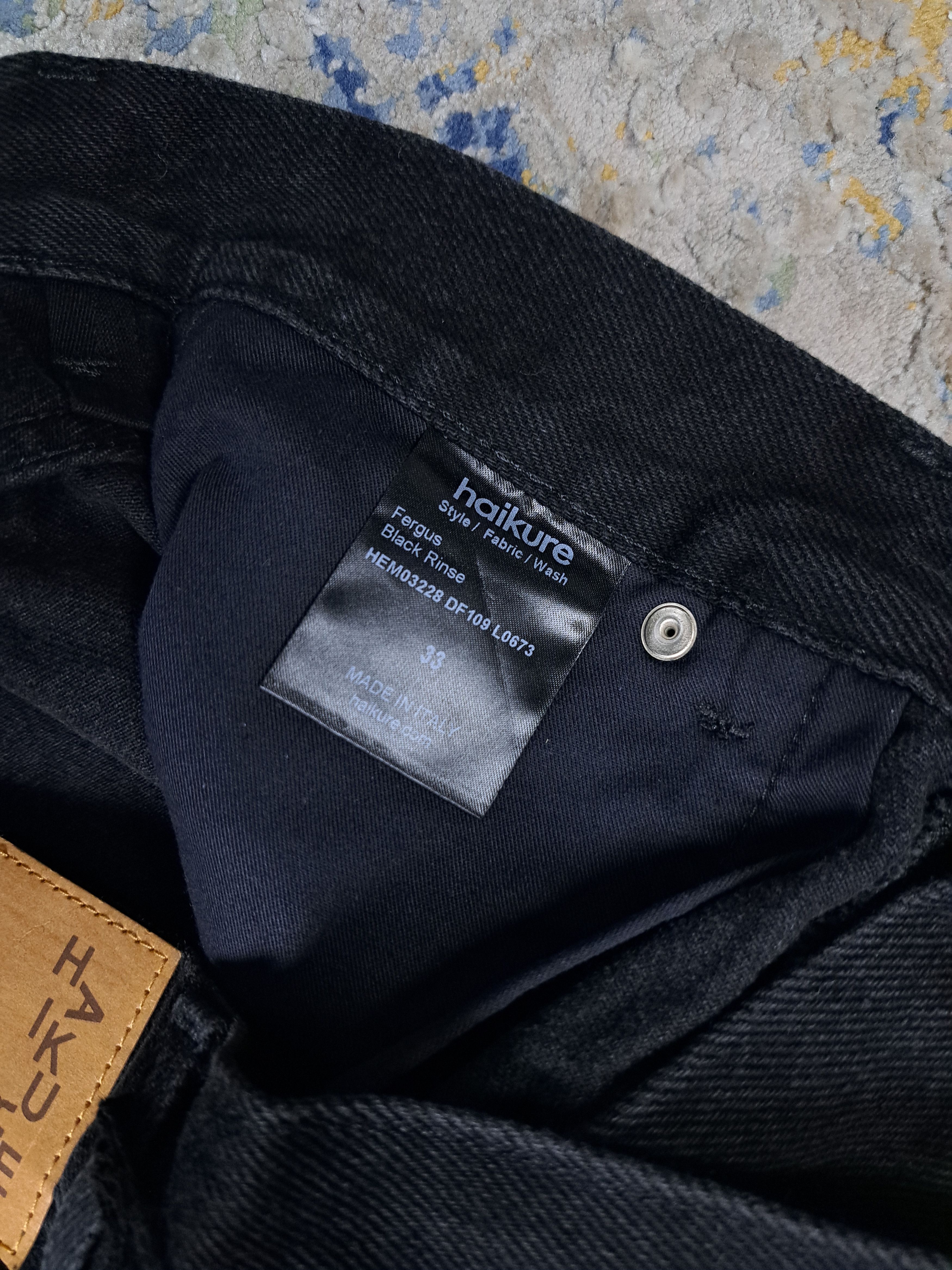 Haikure $220 RRP BNWT Haikure Fergus Black Rinse Wide Leg Denim Size US 33 - 7 Thumbnail