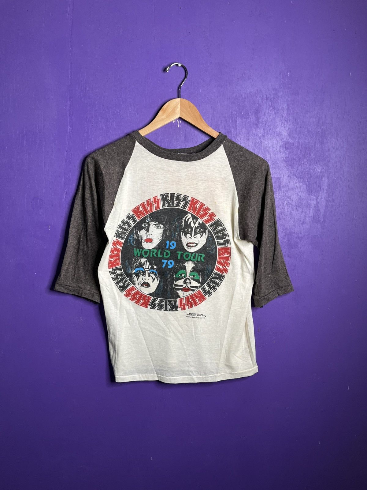 Band Tees × Vintage Vintage 1979 KISS world tour Texas tour t-shirt Size US S / EU 44-46 / 1 - 1 Thumbnail