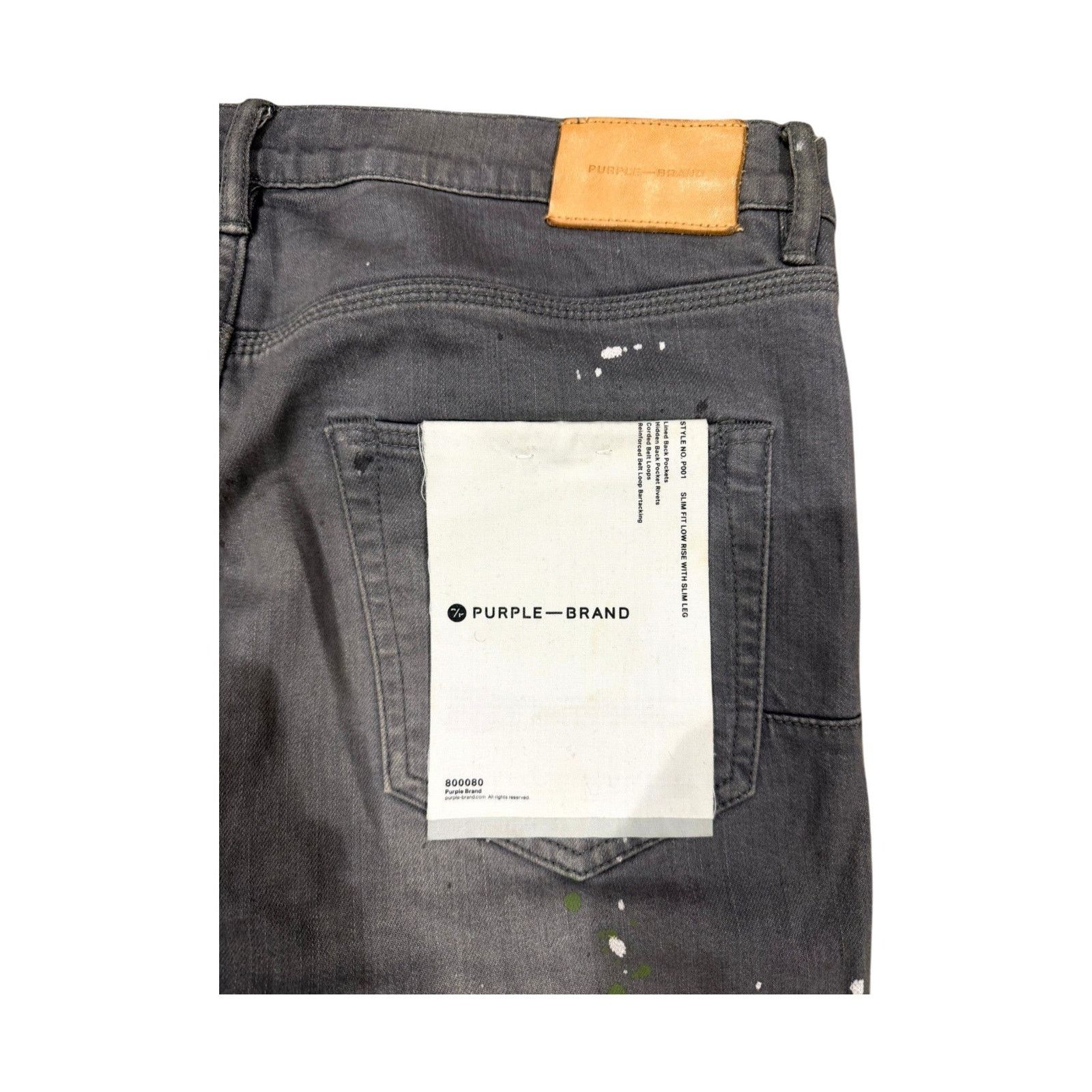 Purple Brand Purple Brand Paint Splatter Grey Jeans Size US 33 - 3 Thumbnail