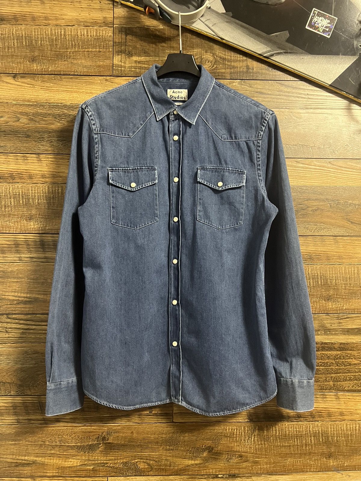 Acne Studios ACNE STUDIOS Denim Western Button Up Shirt Long Sleeve Size US M / EU 48-50 / 2 - 1 Thumbnail
