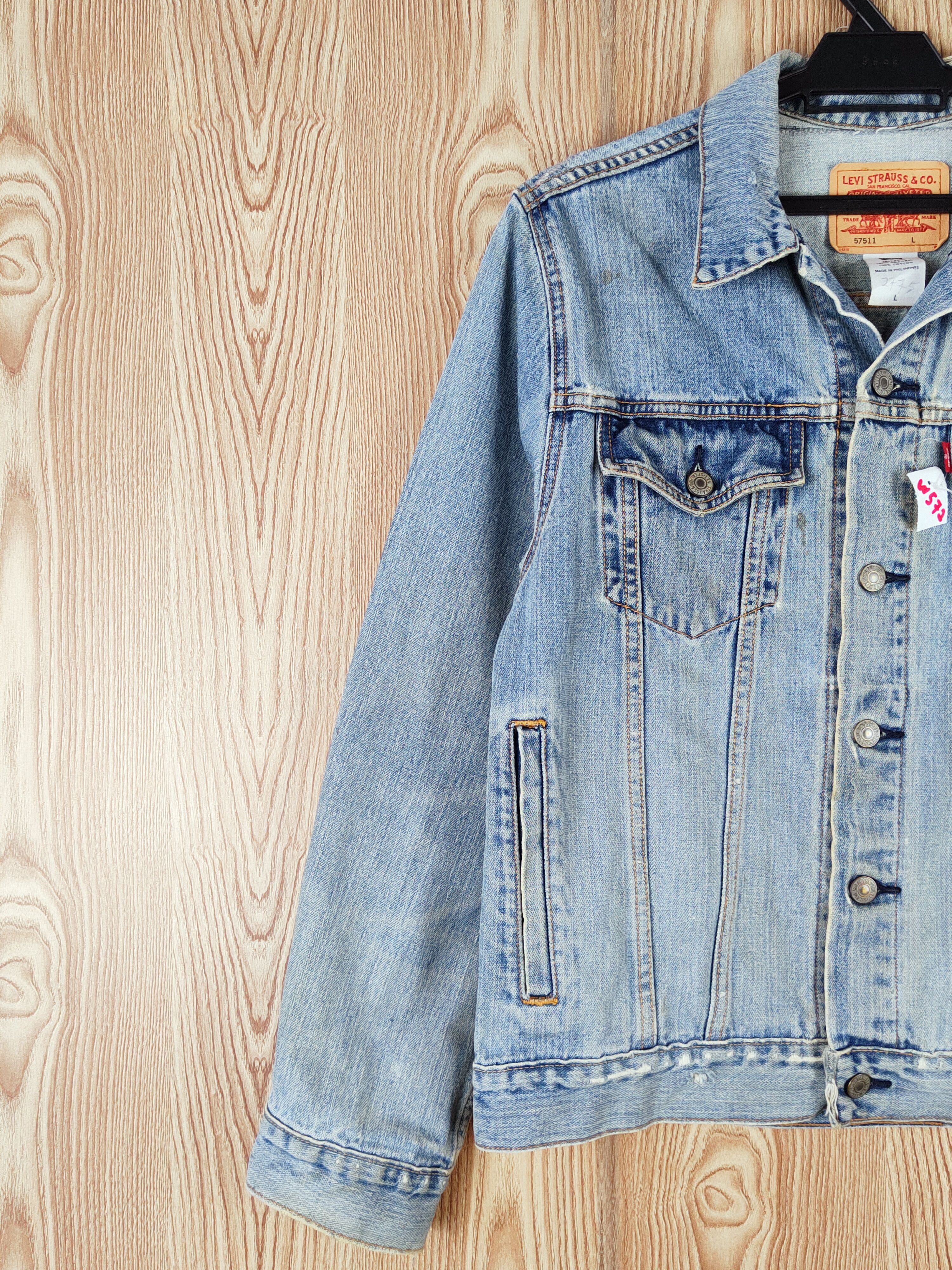 Levi's DL Levi's vintage faded Blue Denim Jackets #W572 Size L / US 10 / IT 46 - 4 Thumbnail