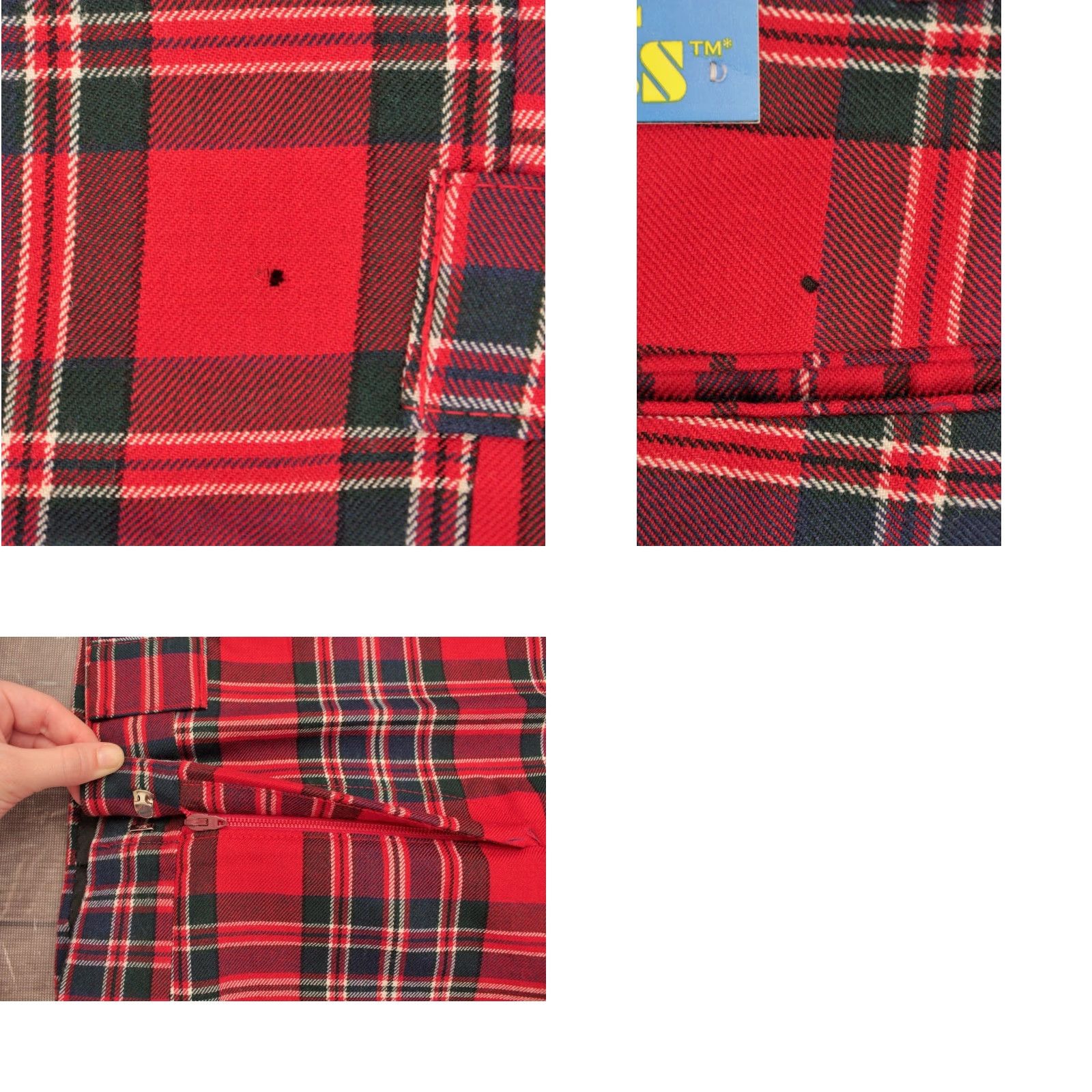Vintage VINTAGE Buccaneer Slacks Mens 70s NOS Red Green Plaid Wool Pants 34 Unhemmed 53" 42" Inseam Golf Trousers Straight Leg Mens Size US 34 / EU 50 - 8 Thumbnail