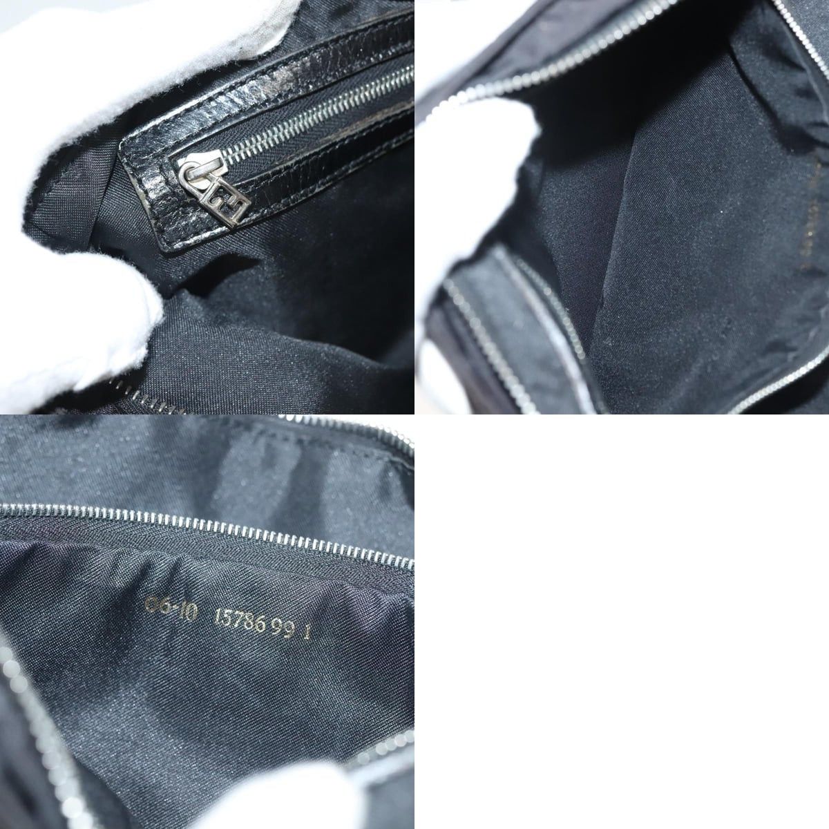 Fendi FENDI Zucca Canvas Hand Bag Black Silver Size ONE SIZE - 13 Thumbnail