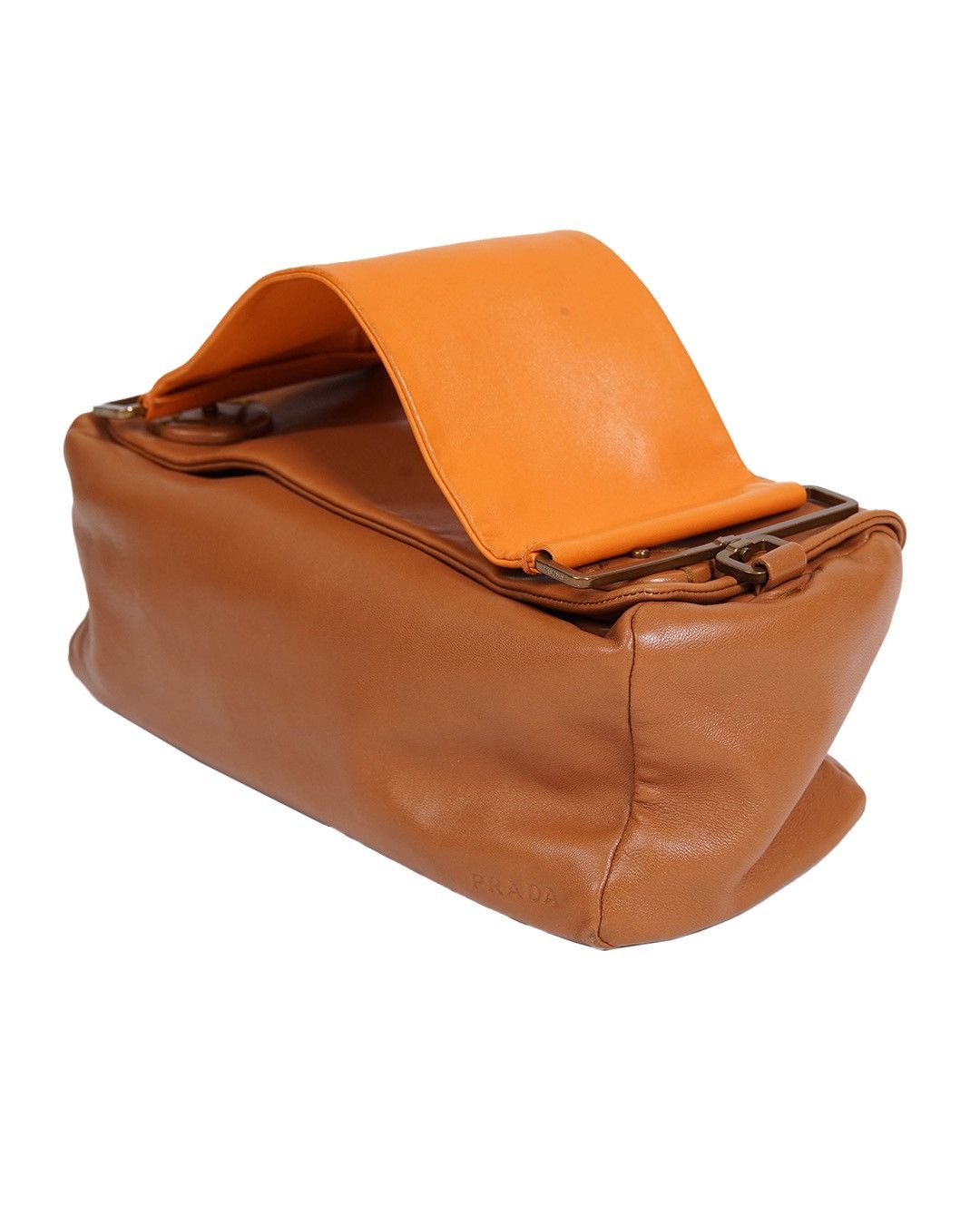 Prada Prada S/S2001 Leather Bag in Brown/Orange Size ONE SIZE - 3 Thumbnail