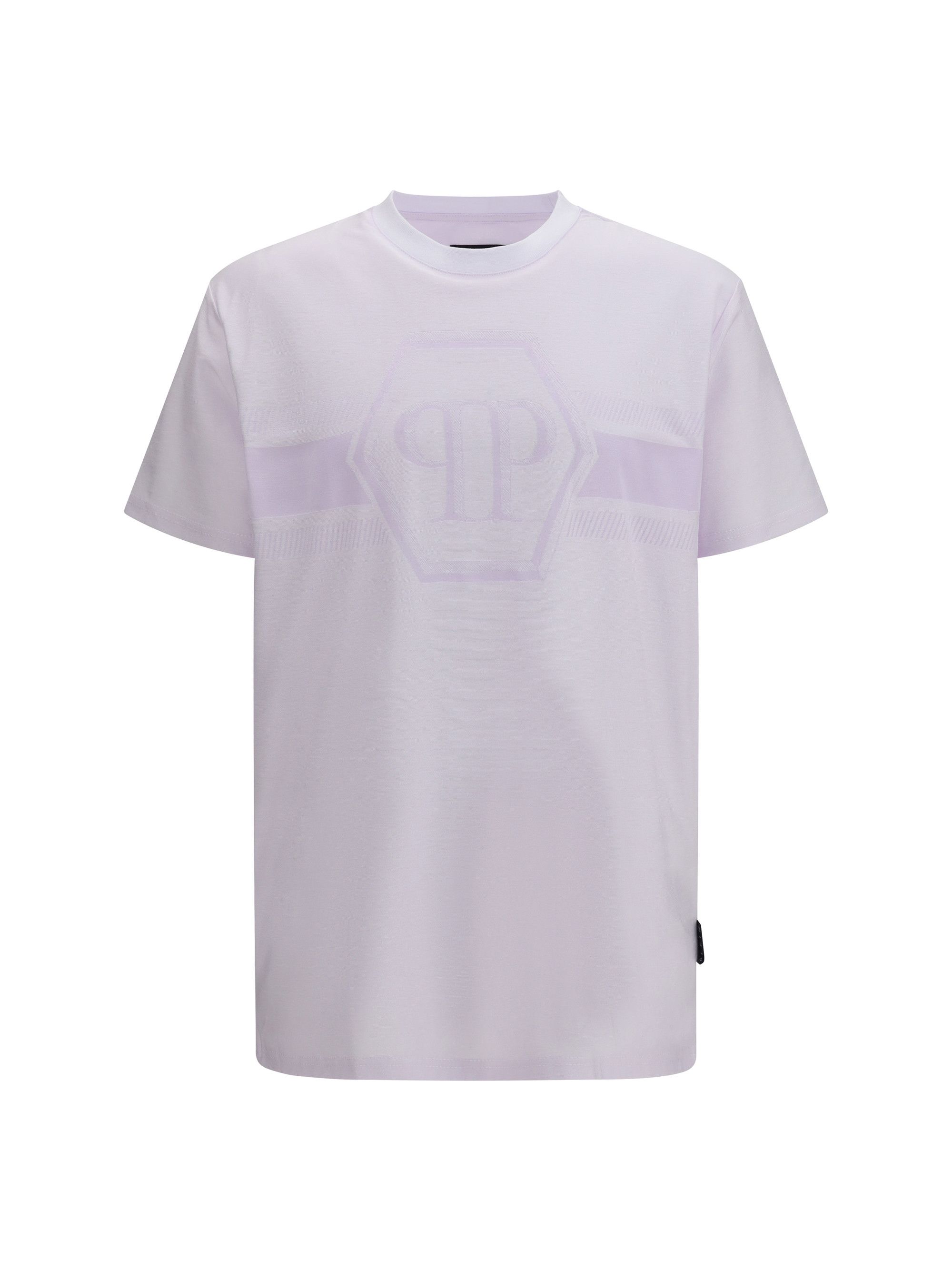 Philipp Plein Round neck T-shirt jacquard Hexagon Line Size US S / EU 44-46 / 1 - 1 Thumbnail
