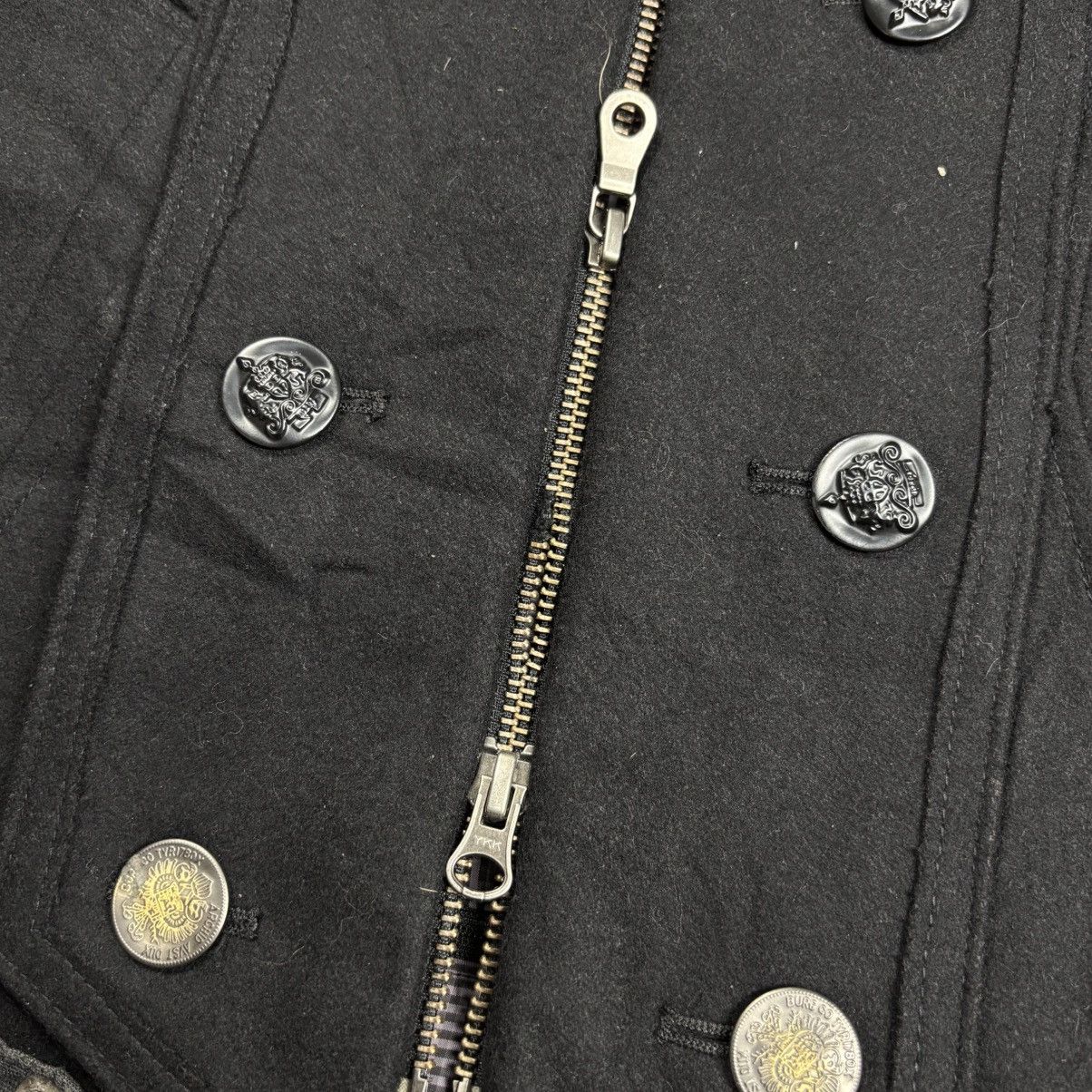 14th Addiction 2000s PPFM - Fur Hoodie Waist Pocket Napoleon Jacket Size US S / EU 44-46 / 1 - 10 Thumbnail