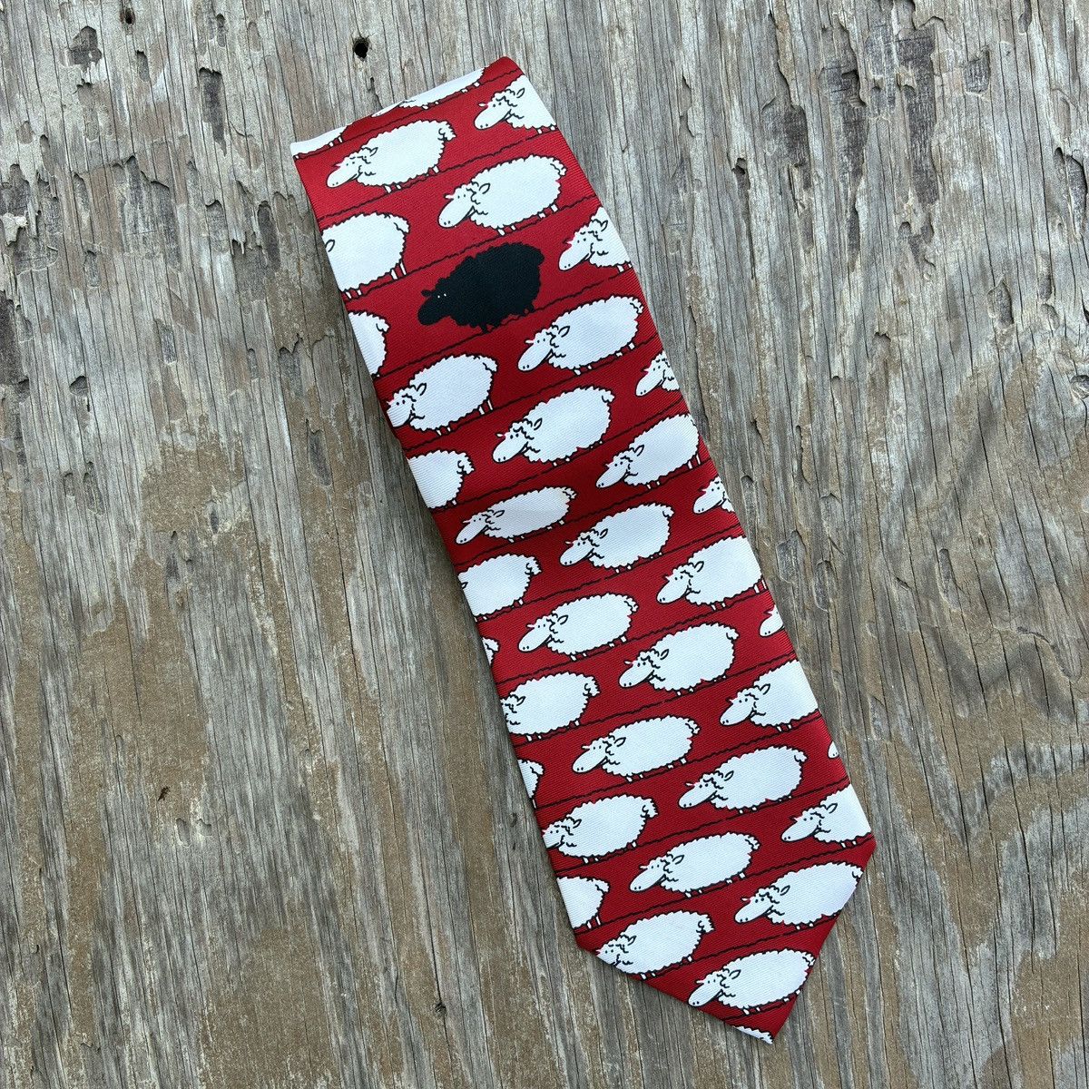 Other Vintage 80s Bah Bah Black Sheep Novelty Funny Neck Tie Size ONE SIZE - 1 Thumbnail