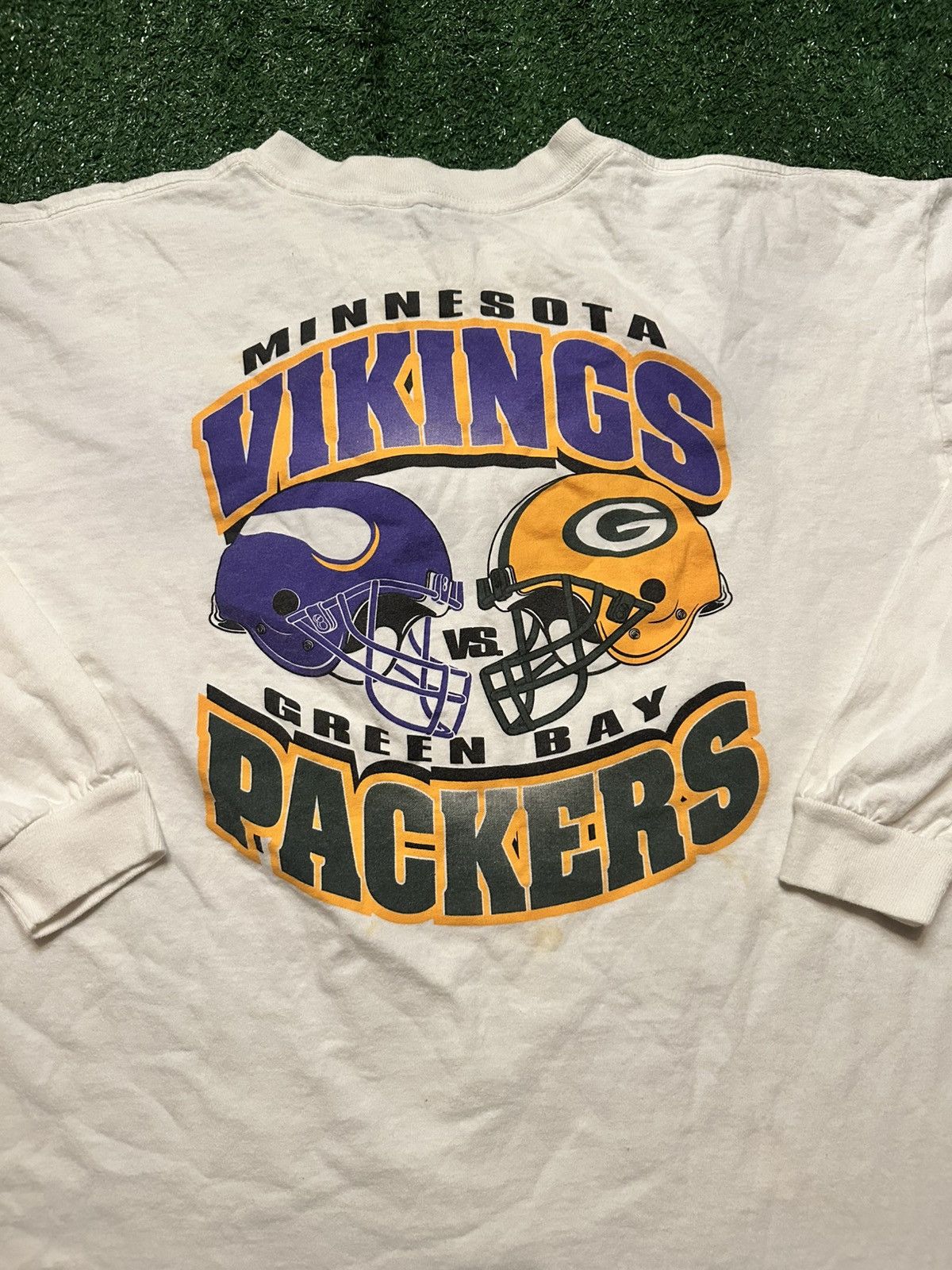 Other Vintage 2002 NFL Vikings vs. Packers Football Long Sleeve Size US XL / EU 56 / 4 - 2 Thumbnail