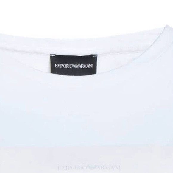 Emporio Armani Emporio Armani White Tee with Artistic Bottle Design Size M / US 6-8 / IT 42-44 - 5 Thumbnail