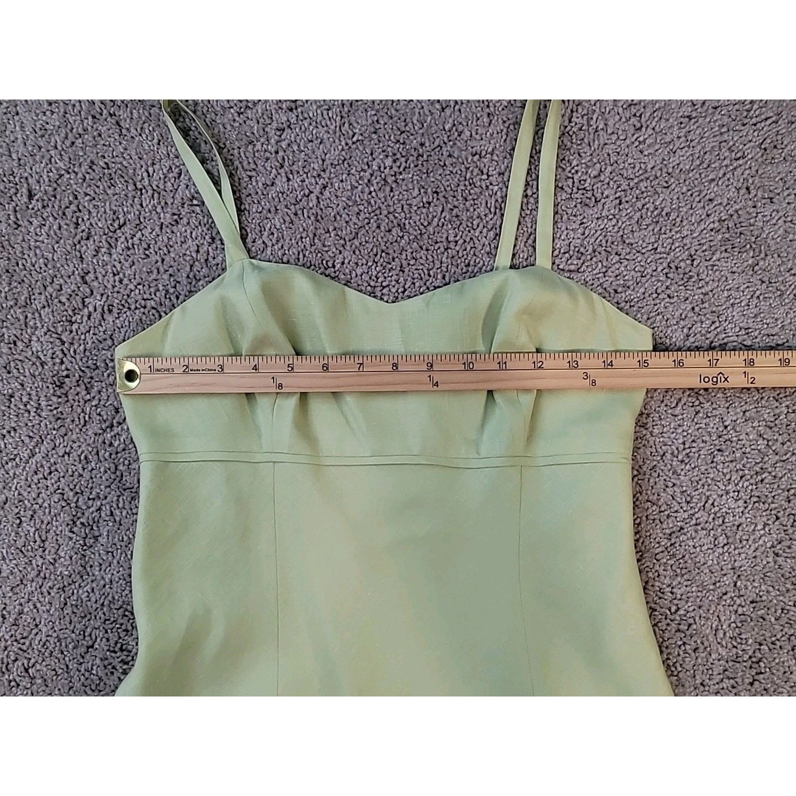Ann Taylor Loft Linen Summer Dress Lime Green Size 0