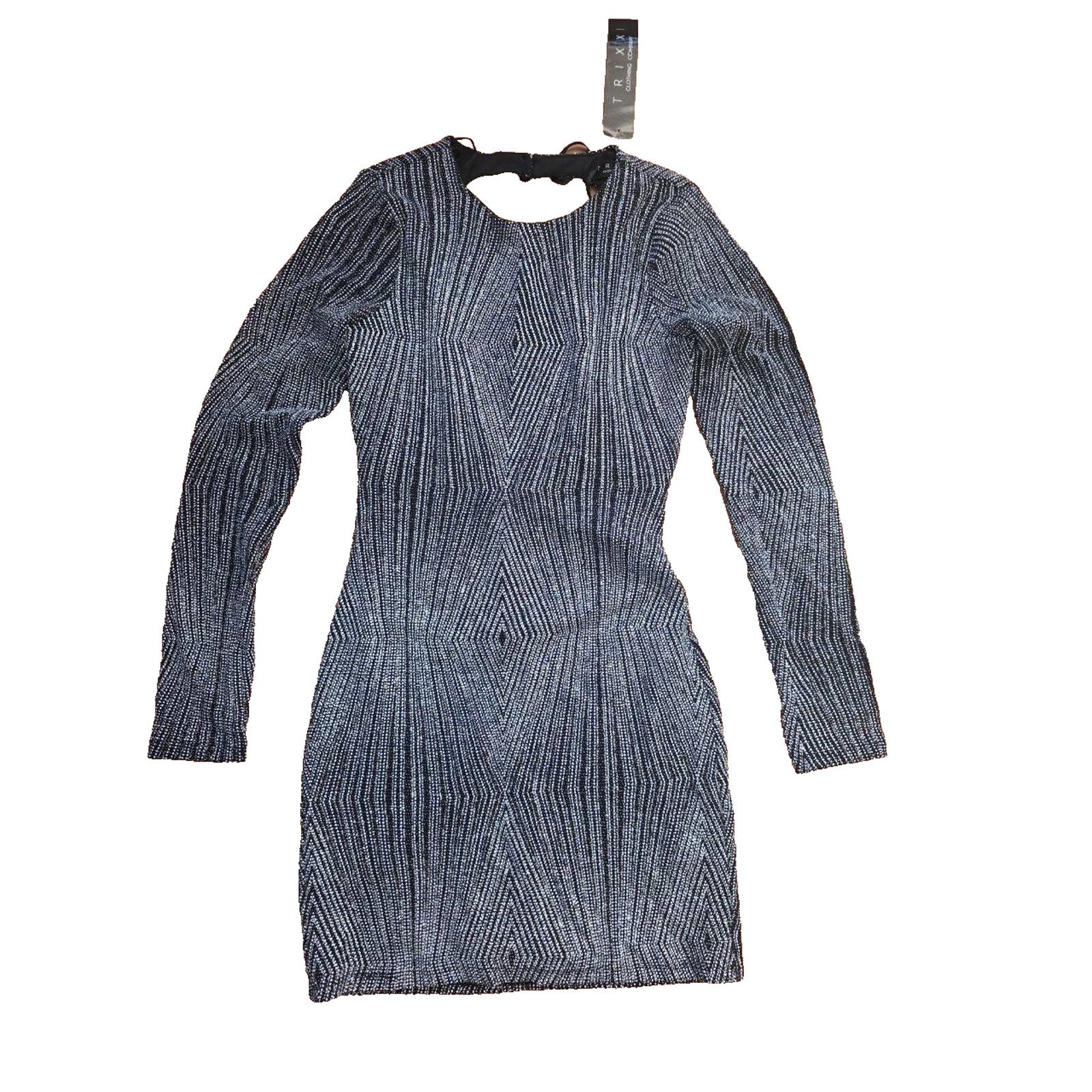 & Other Stories TRIXXI Black Silver Open Y2K mini Back Dress XS A001731 Size XS / US 0-2 / IT 36-38 - 2 Thumbnail