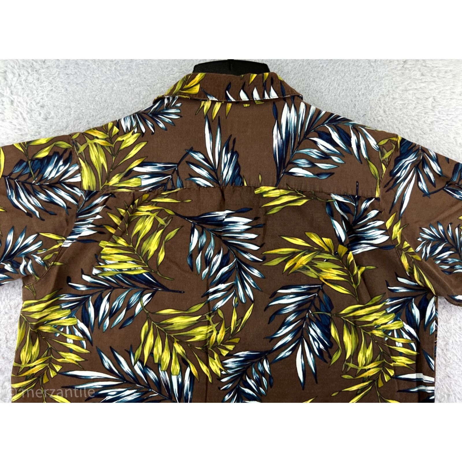 Vintage VINTAGE Milana Bay Shirt Men Medium Brown Palm Leaf Print Button Up Hawaiian Rayon Blend Size US M / EU 48-50 / 2 - 7 Thumbnail