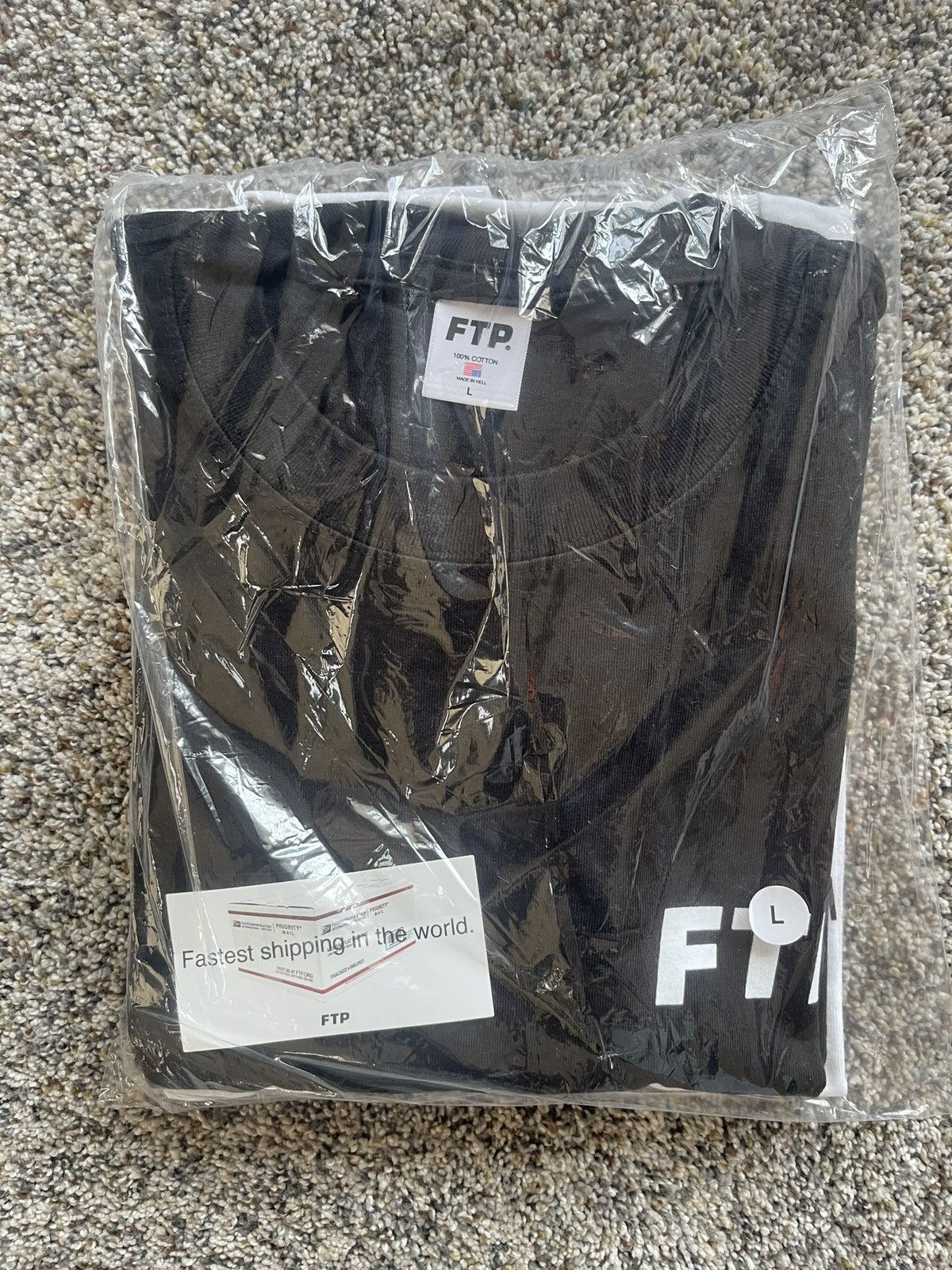 Fuck The Population FTP Logo Black T Shirt Size Large w/free USPS t shirt Size US L / EU 52-54 / 3 - 4 Thumbnail