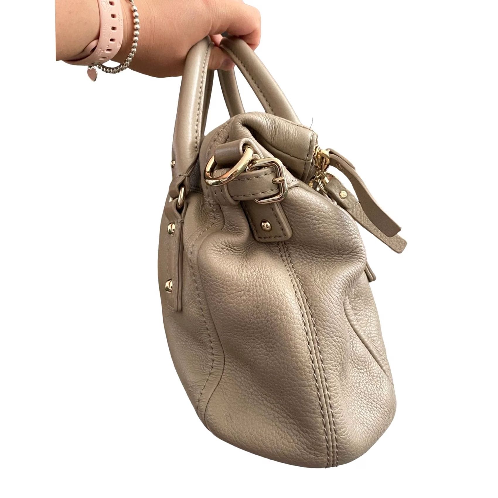 Vintage Kate Spade Cobble Hill Leslie Bag Leather Satchel/Top Handle Gray Small Womens Bag Size ONE SIZE - 3 Thumbnail