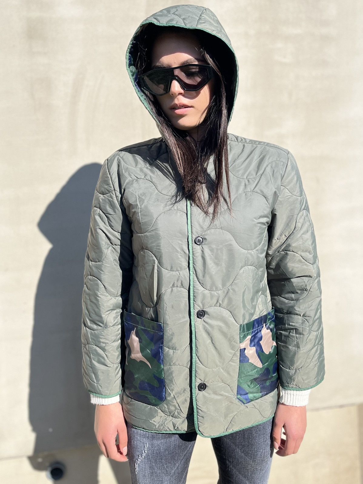 Zadig & Voltaire Zadig & Voltaire Blaka Quilted Jacket Women S Olive Hooded Size S / US 4 / IT 40 - 4 Thumbnail