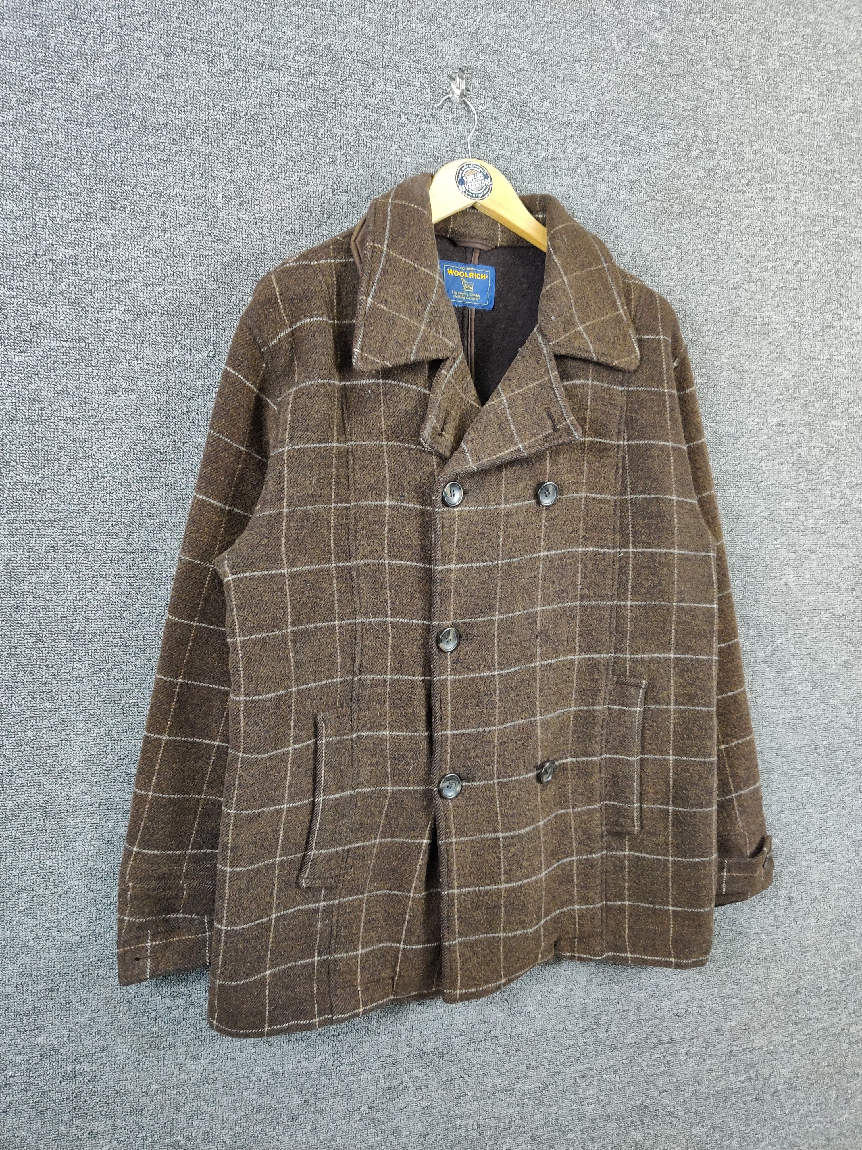 Woolrich Woolen Mills Vintage Woolrich Wool Plaid Double Breasted Coat Size US M / EU 48-50 / 2 - 7 Thumbnail