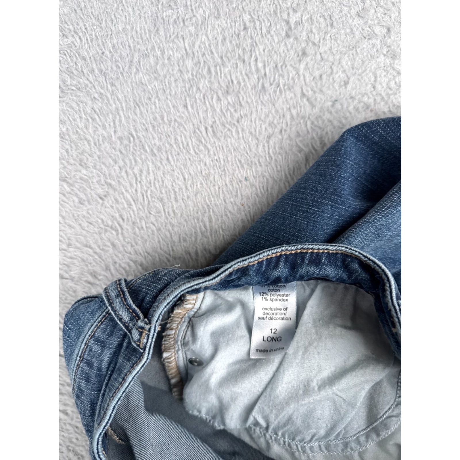 Vintage Maurices Jeans Women 12 Blue Denim Bootcut Low Rise 32x33 Cotton Western 5-Pocket Zipper Distressed Medium Wash Womens Jeans 32 in Inseam 33 in N/A Size 34" / US 12 / IT 48 - 7 Thumbnail