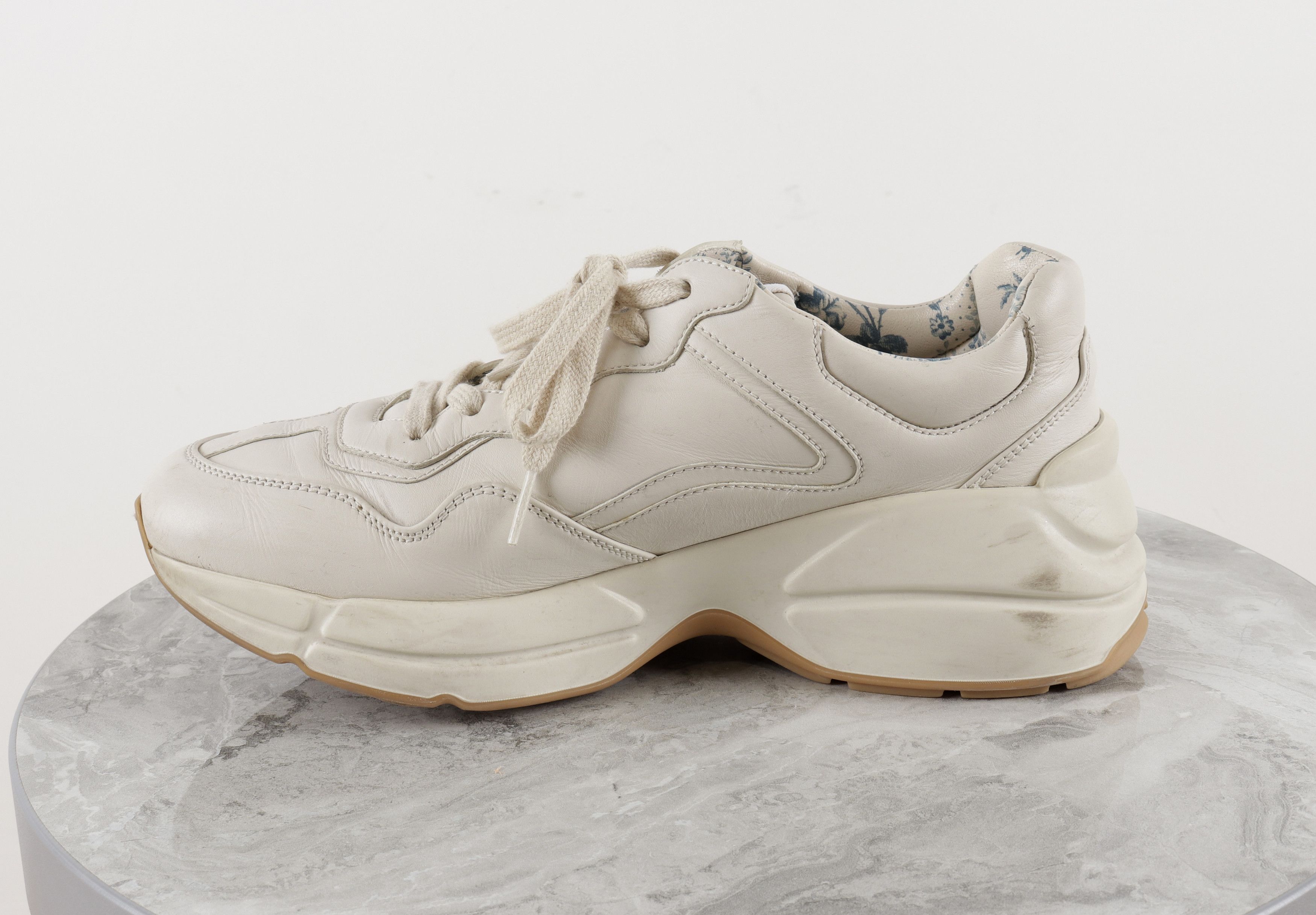 Gucci Gucci Rhyton Leather Ivory Sneakers Size US 9.5 / IT 39.5 - 14 Thumbnail