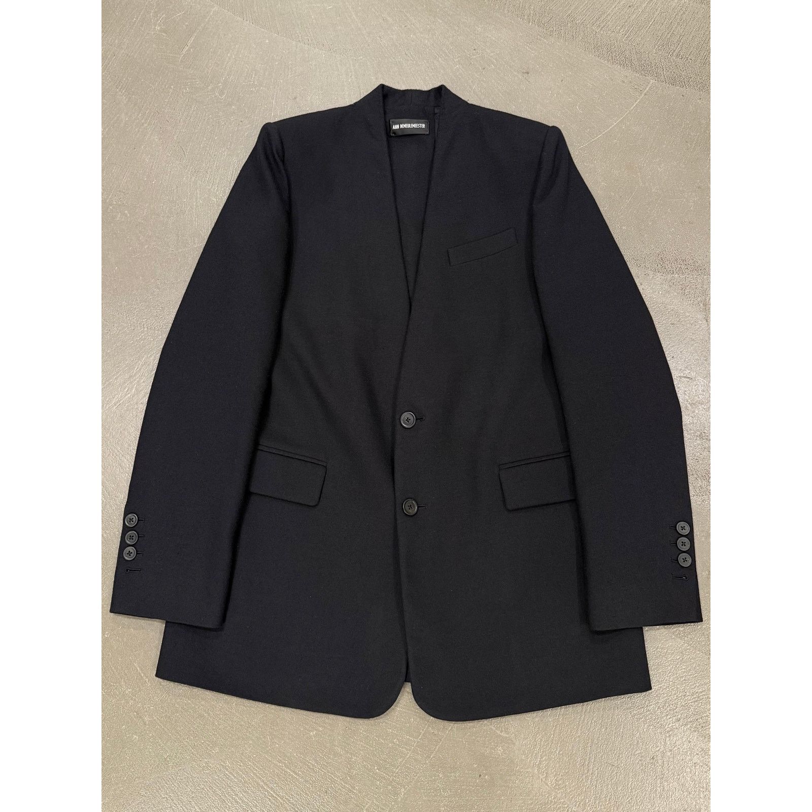 Ann Demeulemeester 2020s Ann Demeulemeester collarless blazer jacket Size XL / US 12-14 / IT 48-50 - 1 Thumbnail