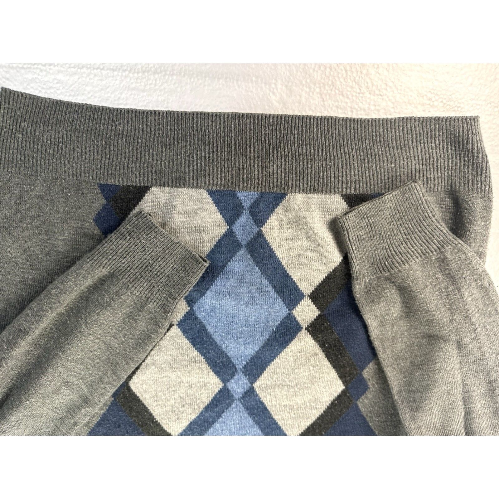 Vintage Tricots St. Raphael Sweater Mens Small Gray Argyle LS Lightweight Crew Neck Size US L / EU 52-54 / 3 - 7 Thumbnail