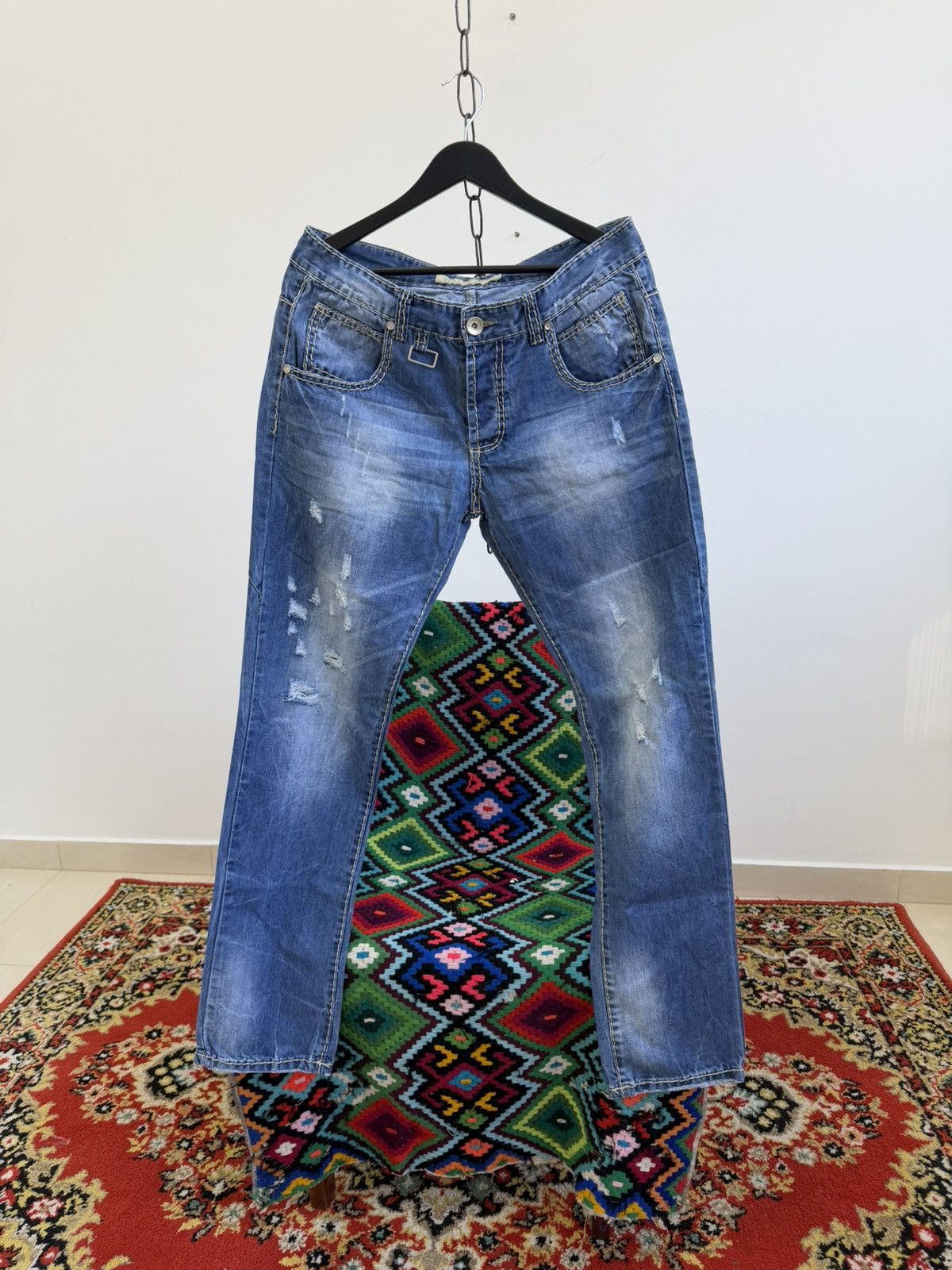 Hedi Slimane Vintage Dior Hedi Slimane Style Washed Denim Jeans Size US 32 / EU 48 - 5 Thumbnail