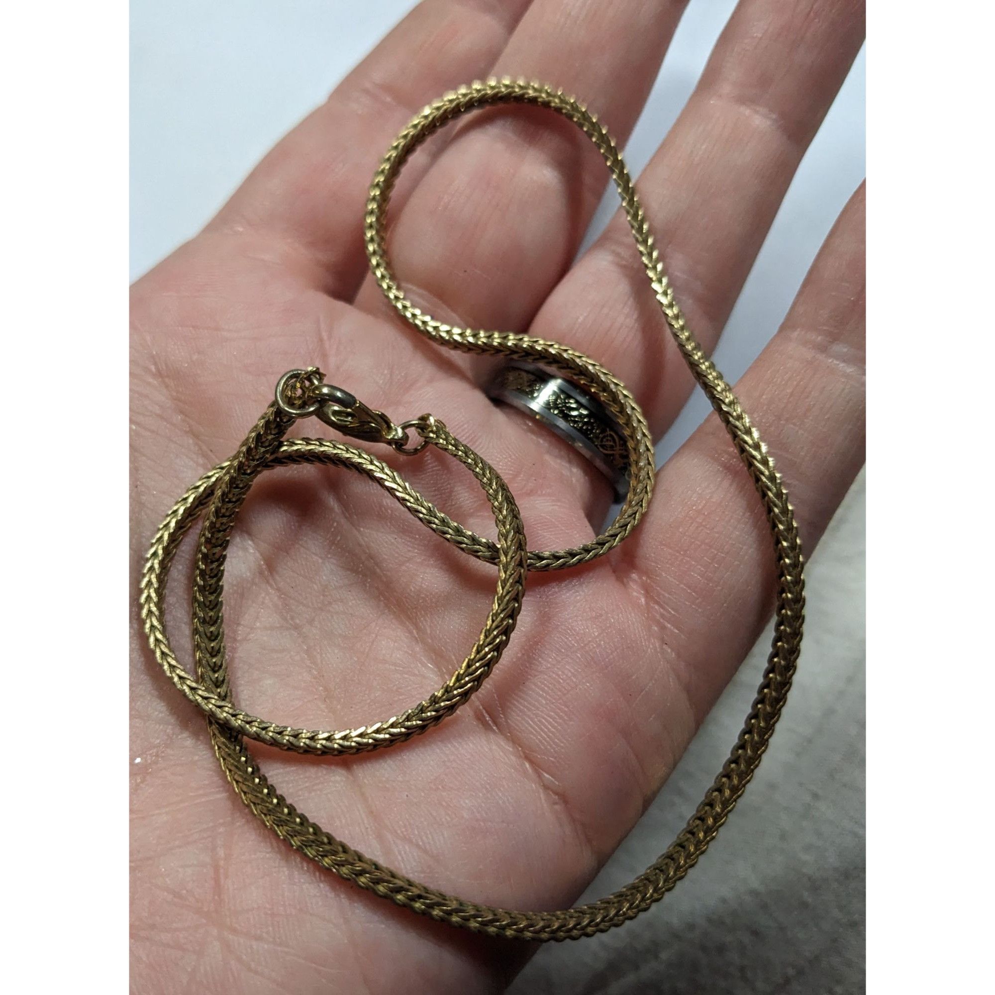 Other Vintage Hollow Wheat Chain Gold Tone With Lobster Clasp Size ONE SIZE - 6 Thumbnail