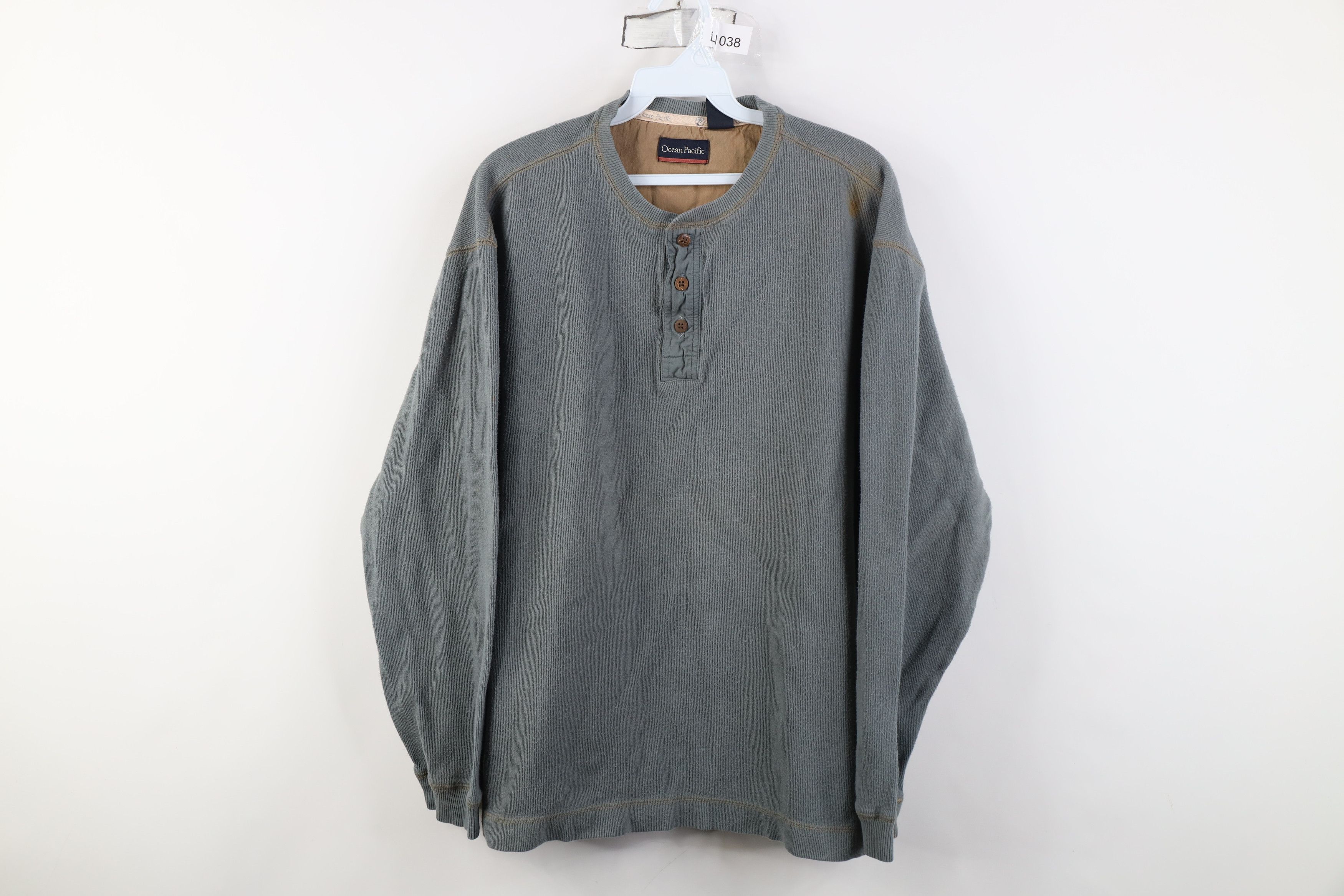Ocean Pacific Vintage 90s Y2K Ocean Pacific Surfing Henley T-Shirt Teal Size US XL / EU 56 / 4 - 1 Thumbnail