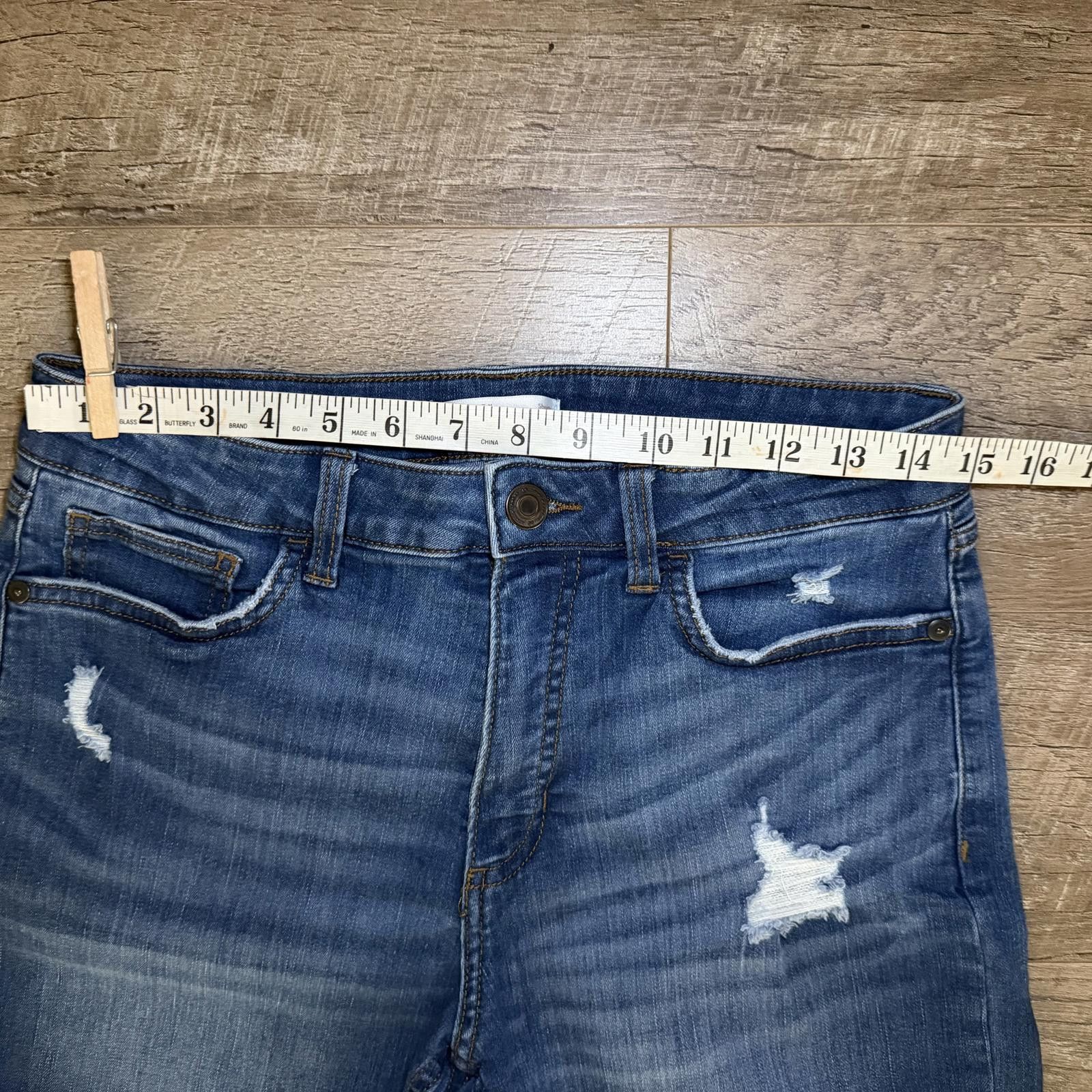 Other LC Lauren Conrad Cuffed High-Waist Jean Shorts Size 30" / US 8 / IT 44 - 5 Thumbnail
