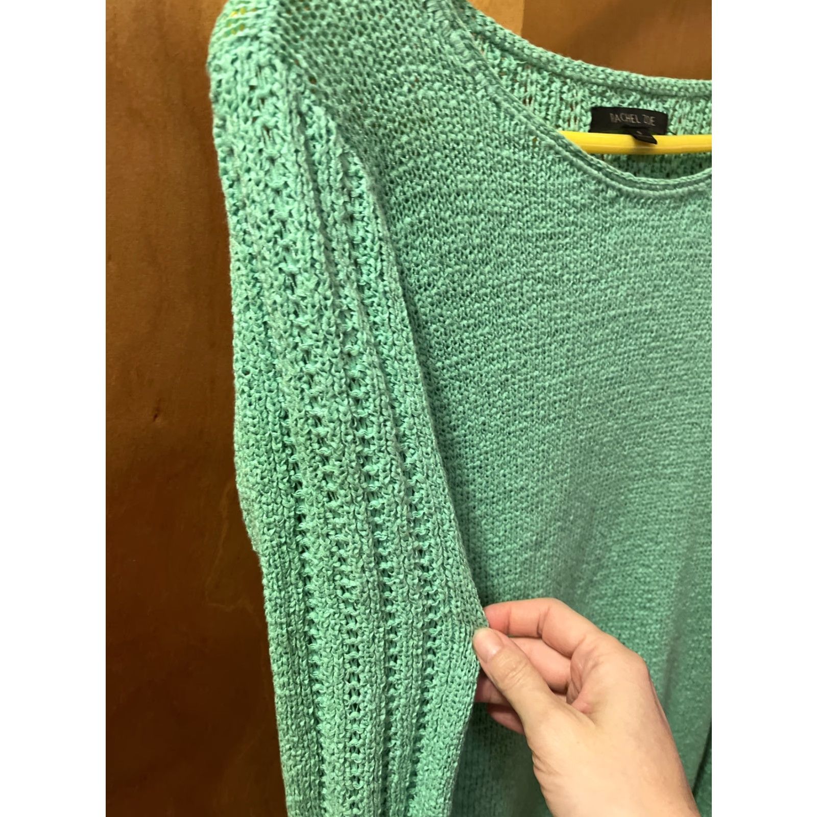 Rachel Zoe Rachel Zoe Ladies Green Long Sleeve Sweater Size Small Cotton Blend Casual Knit Womens Size S / US 4 / IT 40 - 3 Thumbnail