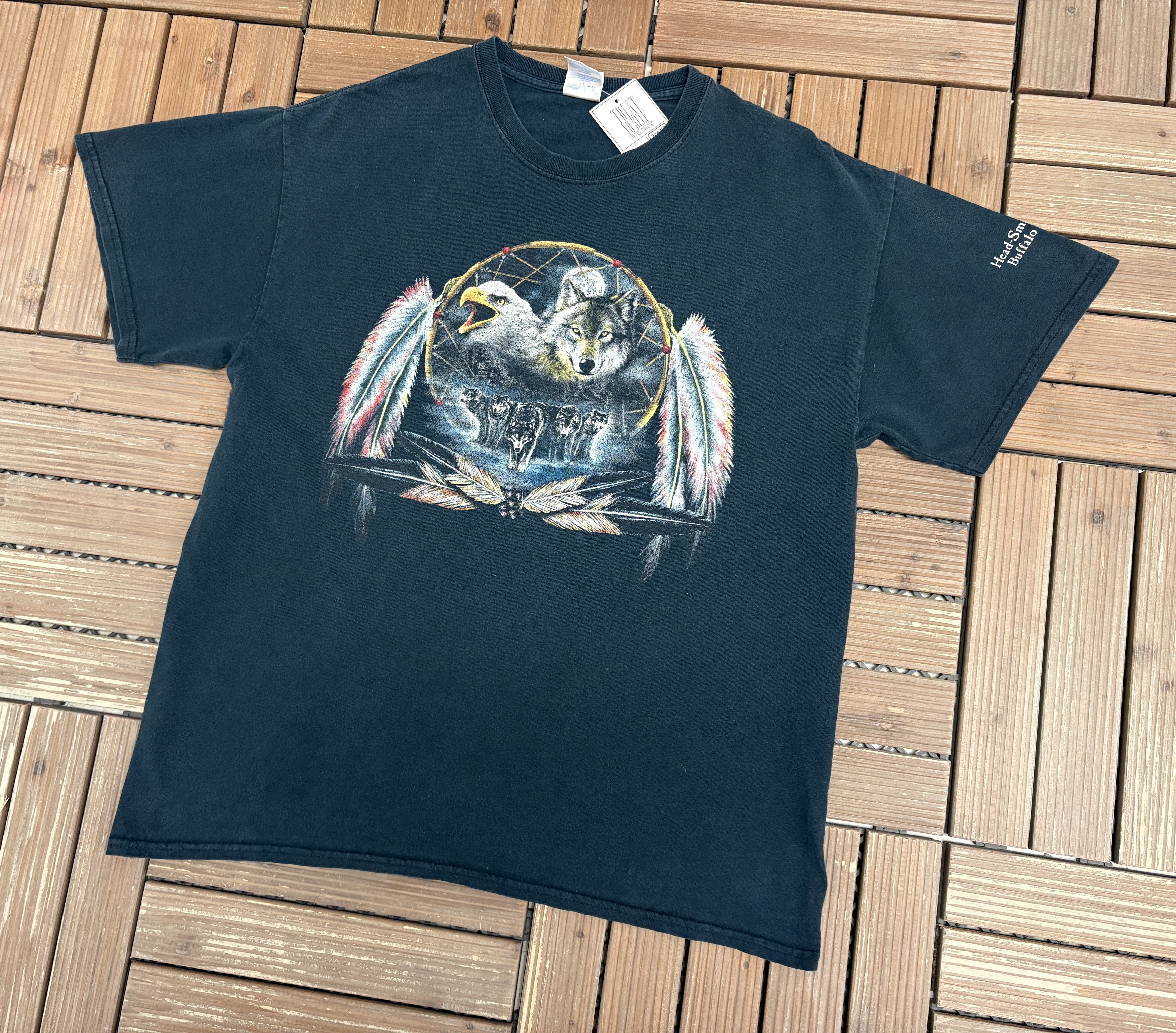 Vintage Head-Smashed-In Buffalo Jump World Heritage Site Vintage Tee Size US L / EU 52-54 / 3 - 2 Thumbnail