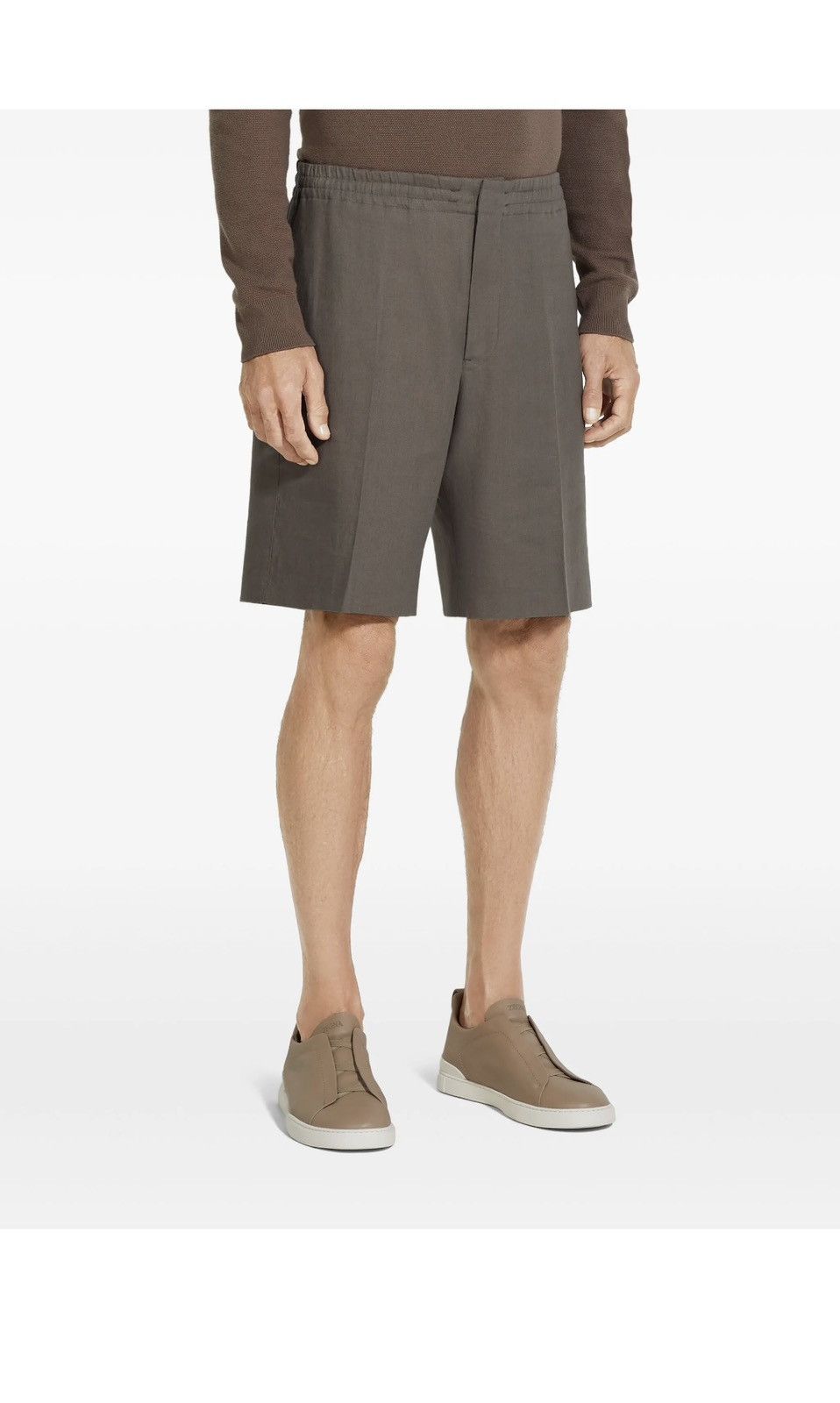 Z Zegna $1.1k+ Zegna Oasi Lino shorts 46 BNWT green khaki grail 46 Size US 30 / EU 46 - 6 Thumbnail