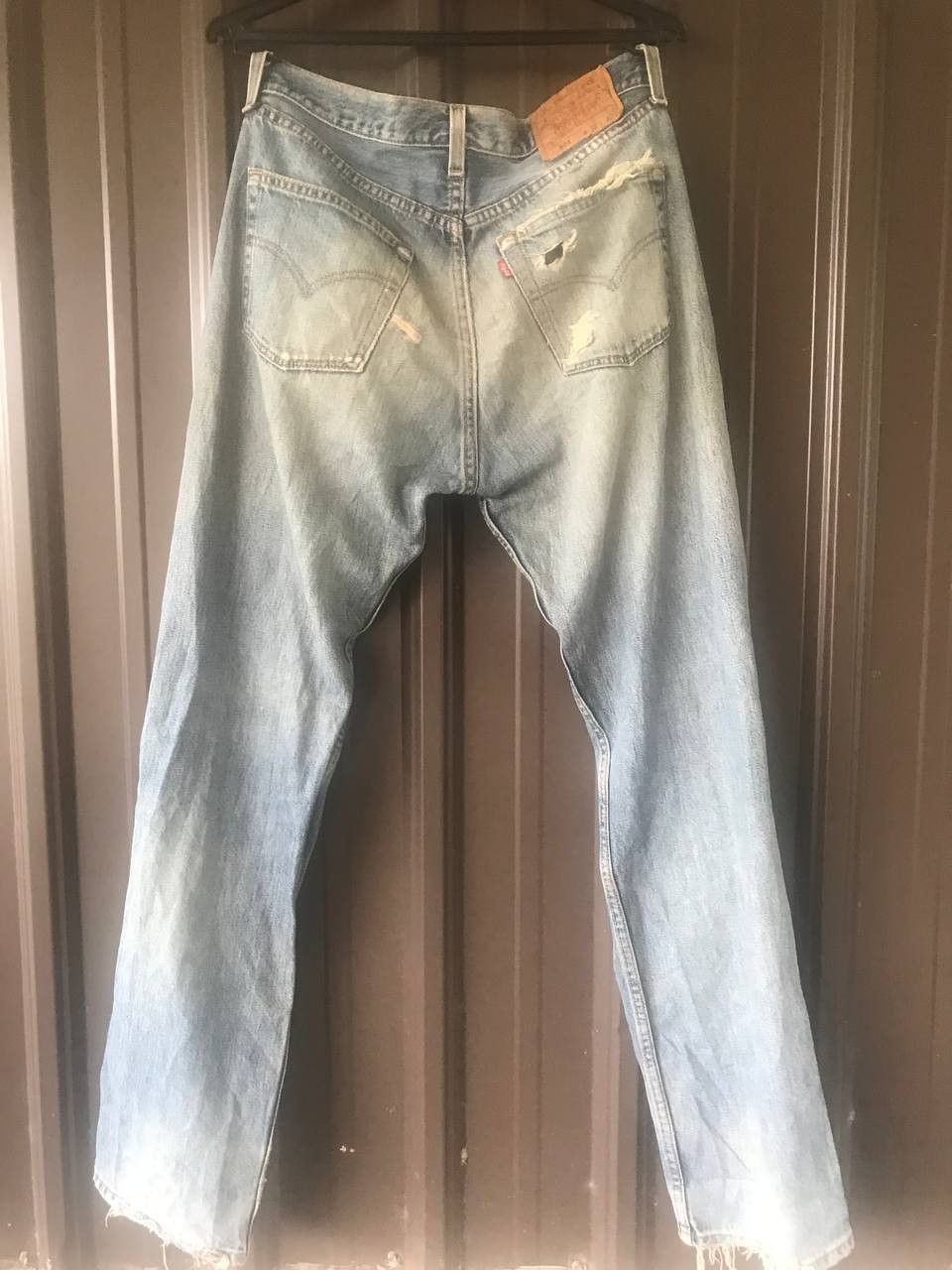 Kapital Vintage 90s Levis 501 #553 Ripped Distressed Jeans Size US 31 - 3 Thumbnail