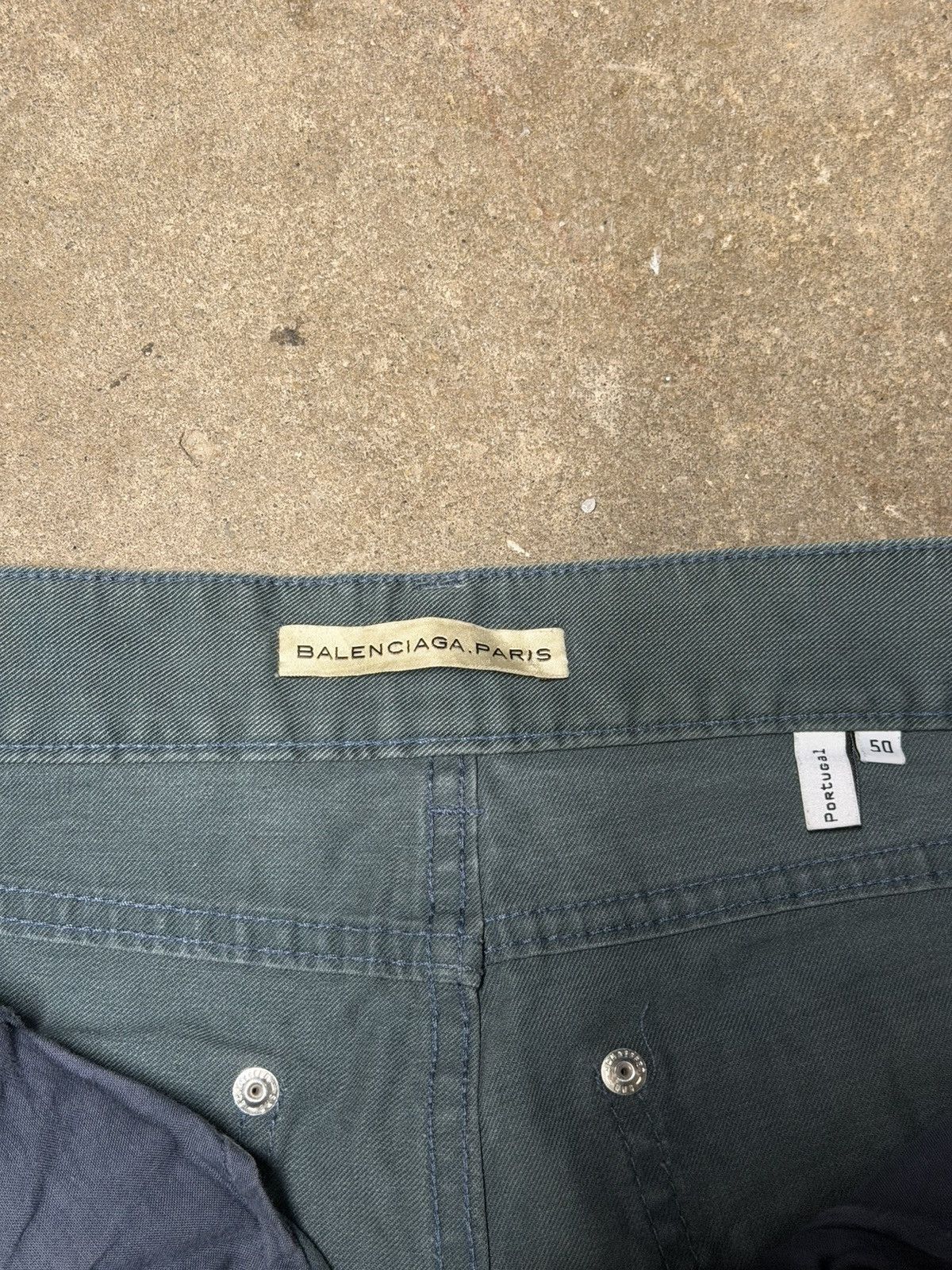 Balenciaga Balenciaga B Logo Slim Fit Twill Pants Green Size 50 (34) Size US 32 / EU 48 - 3 Thumbnail