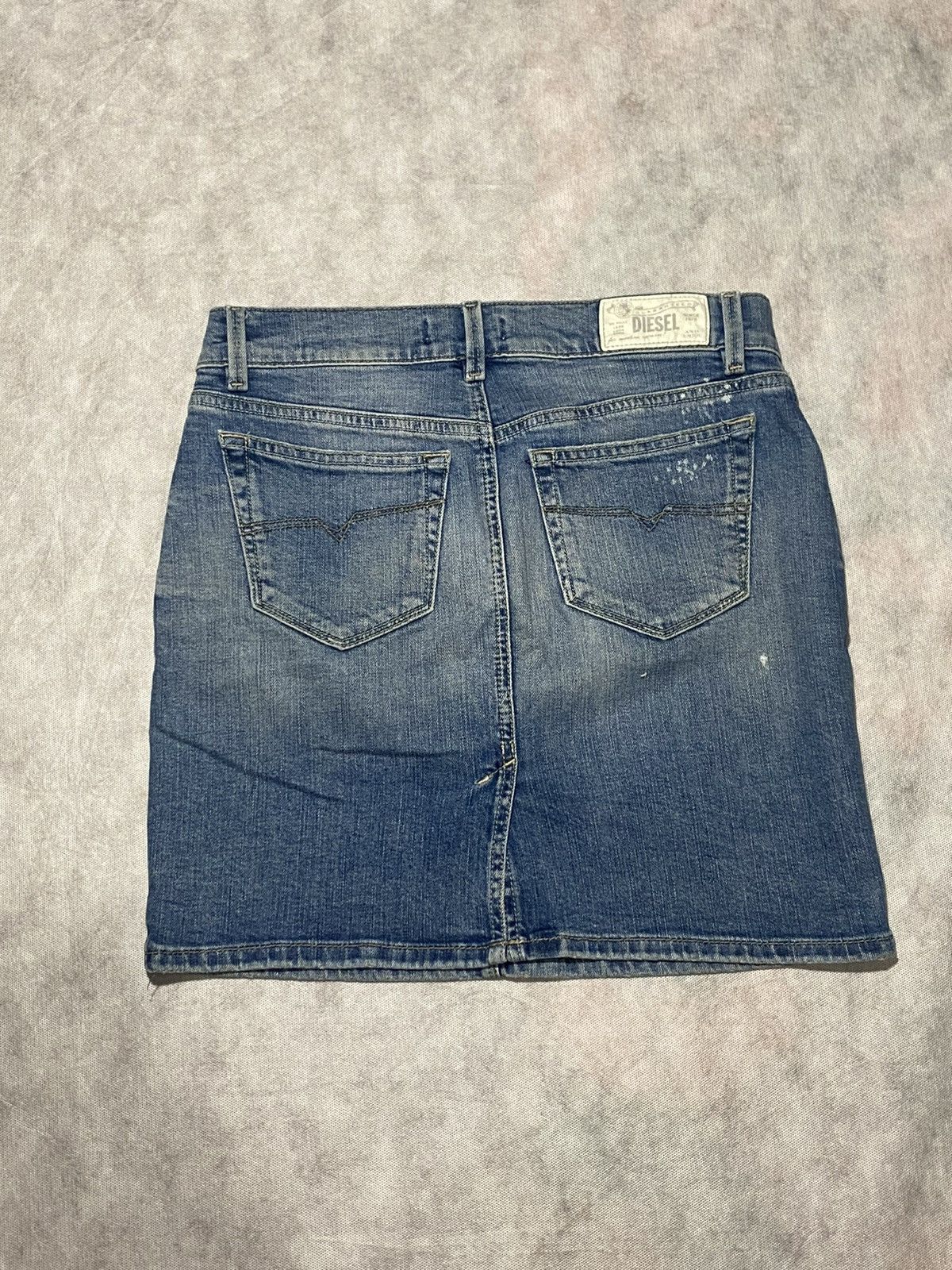 Diesel × Vintage Vintage Diesel Y2K Denim Faded Skirt Size 27 Size 27" / US 4 / IT 40 - 2 Thumbnail
