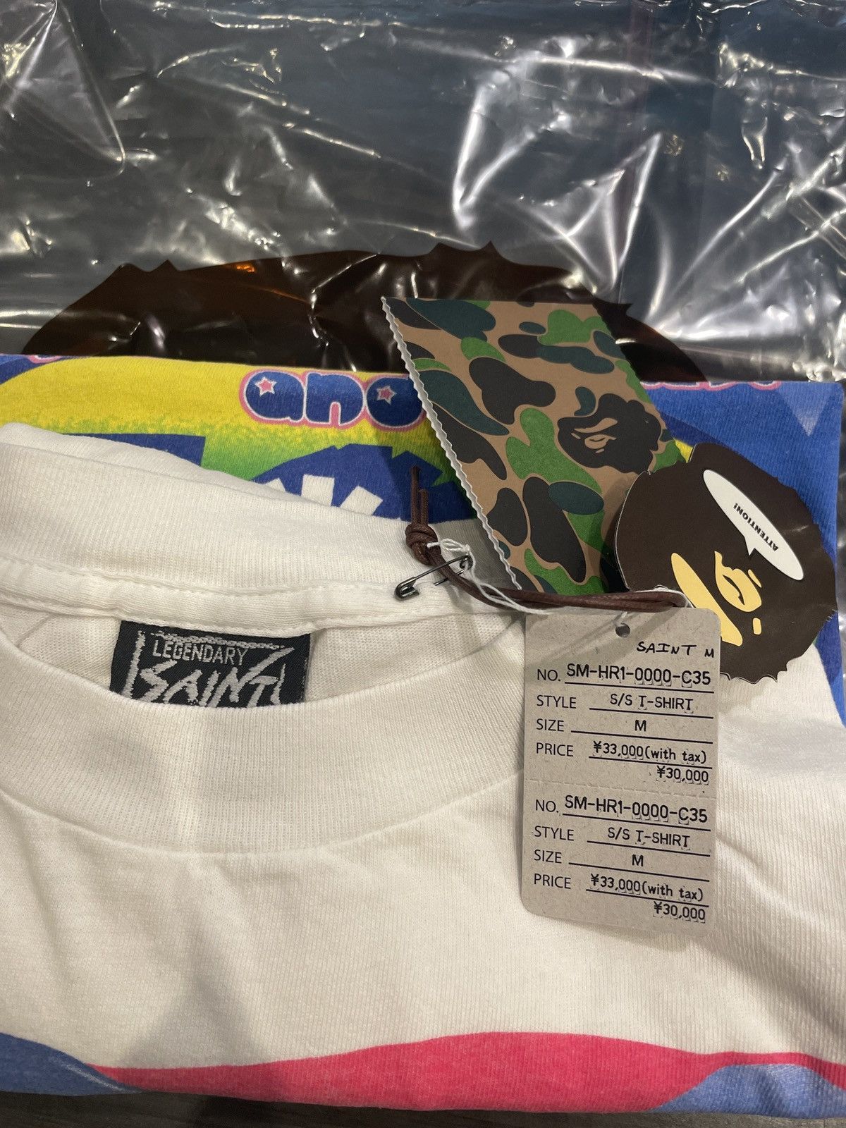 Bape × Saint Michael Saint Michael Bape God T-Shirt SS25 Size US M / EU 48-50 / 2 - 4 Thumbnail