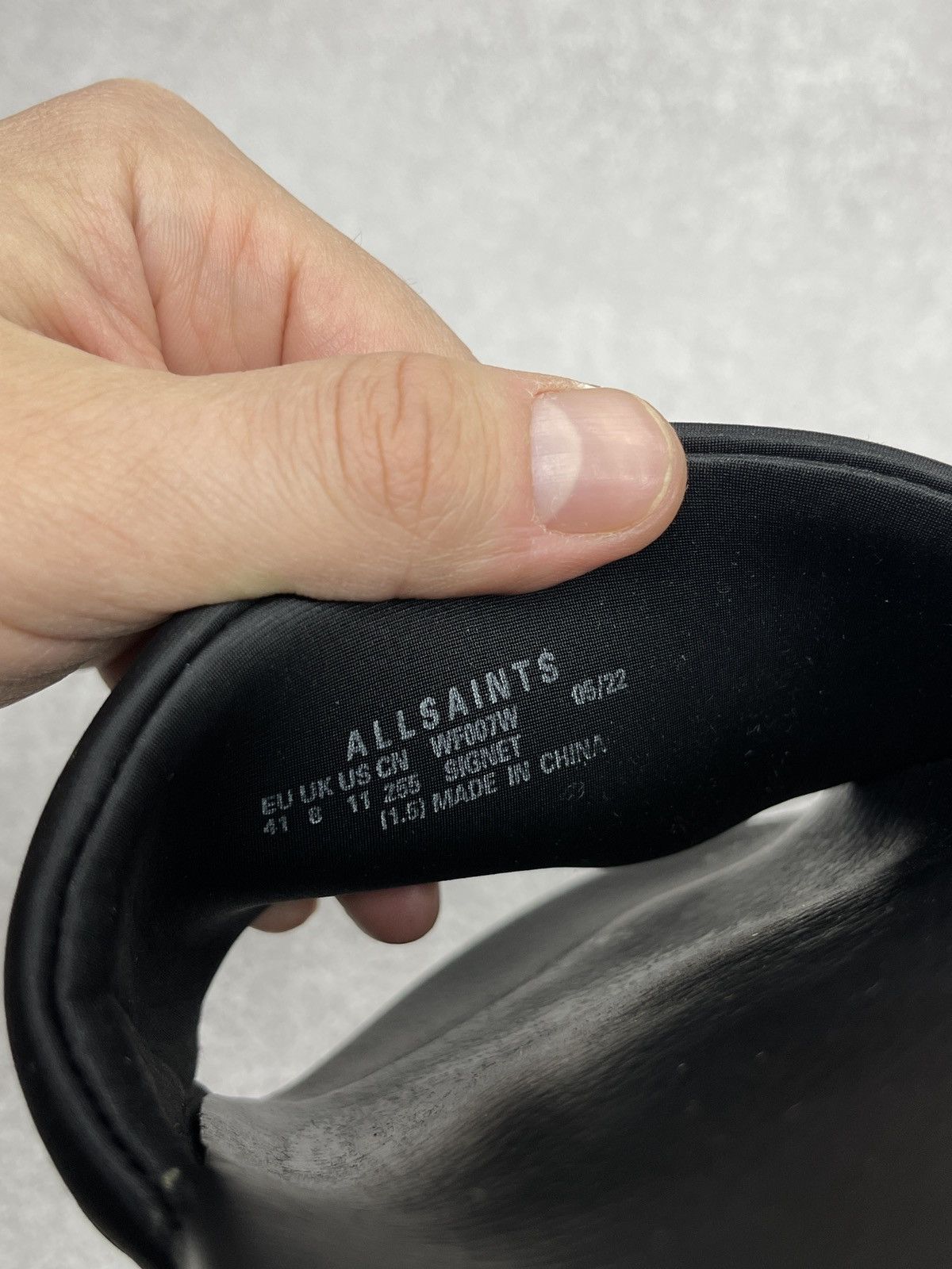 Allsaints Mens AllSaints Black Sliders Big Logo Size US 8 / EU 41 - 9 Thumbnail