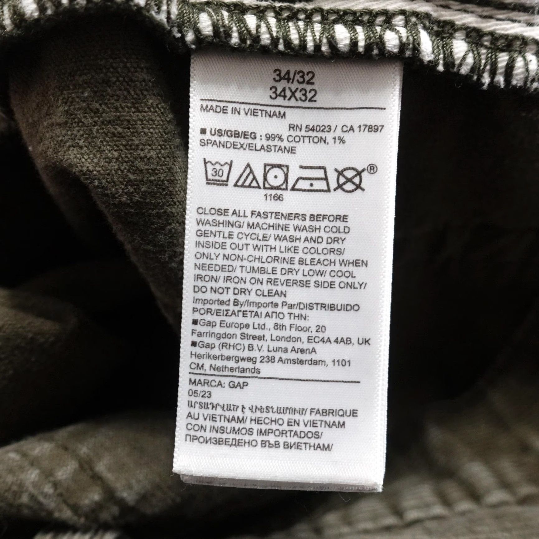 Gap GAP Pants Mens 34x32 Slim Gapflex Corduroy Chino Stretch 5-Pocket Casual Green Pants Mens Size US 34 / EU 50 - 7 Thumbnail
