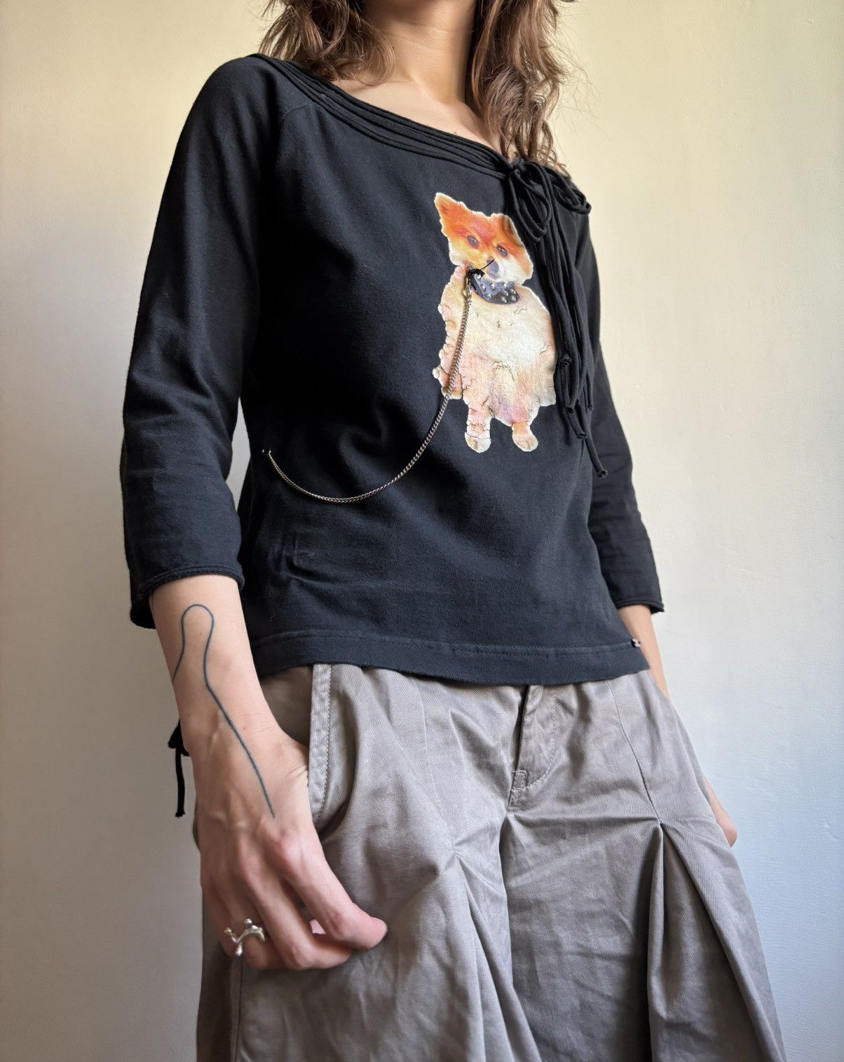 Ted Baker × Vintage Vintage t-shirt dog chain cute cyber y2k Size S / US 4 / IT 40 - 2 Thumbnail