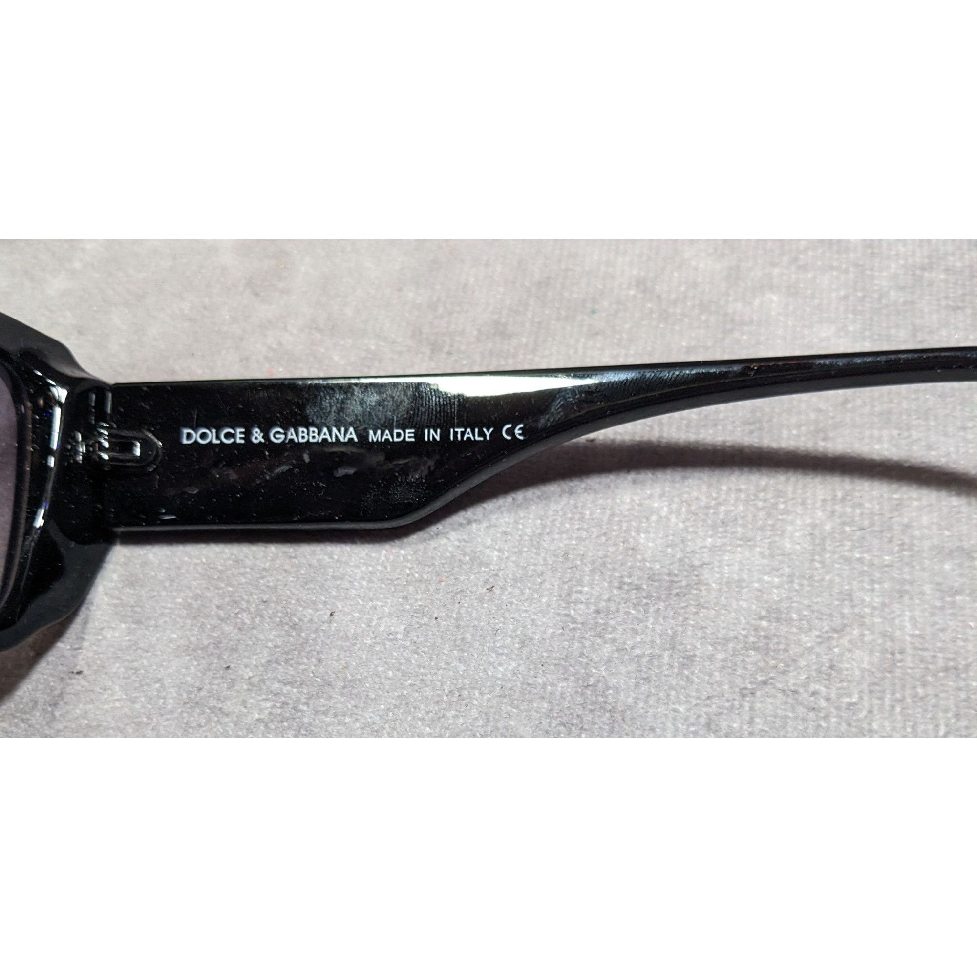 Dolce & Gabbana Dolce & Gabbana 2092 Black Retro Cateye Sunglasses Made In I Size ONE SIZE - 7 Thumbnail