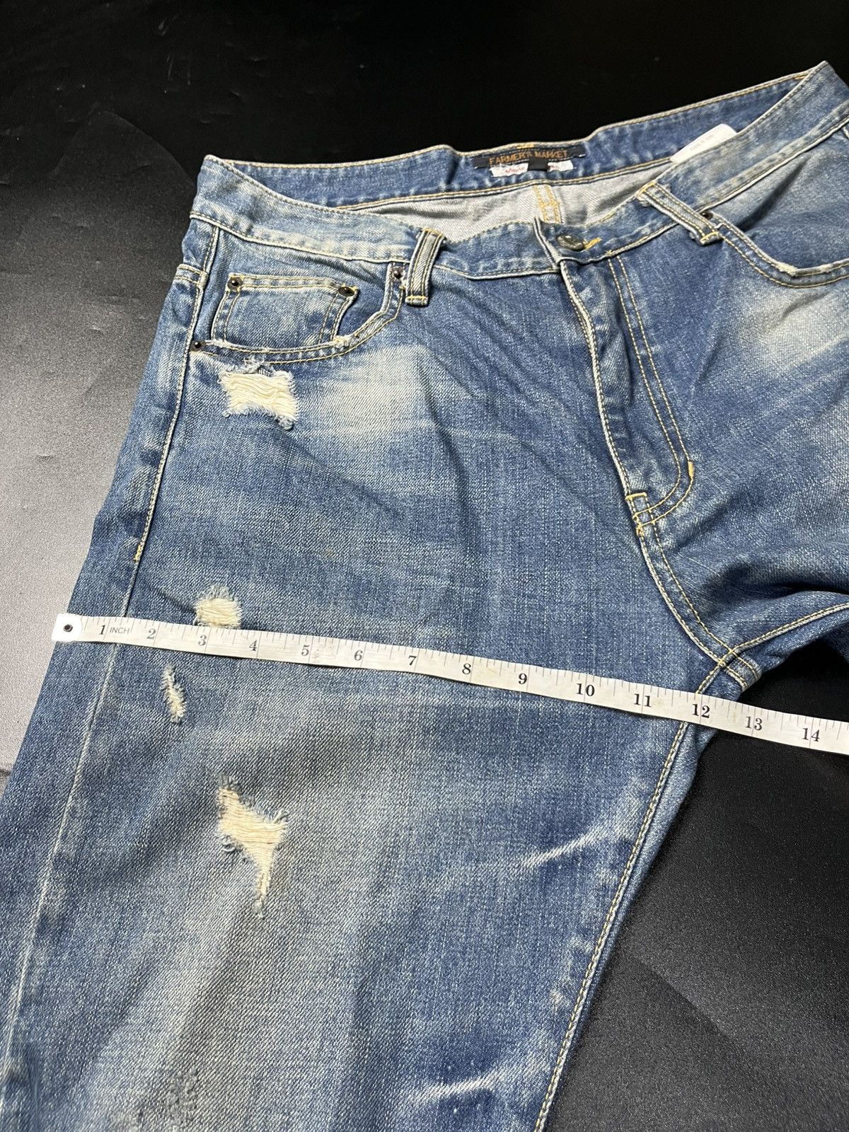 Hysteric Glamour × If Six Was Nine × Japanese Brand Farmer’s market selvage Distressed jeans Size US 31 - 12 Thumbnail
